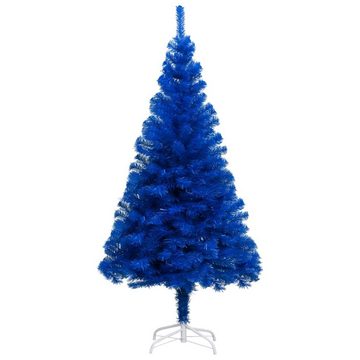 vidaXL Künstlicher Weihnachtsbaum Künstlicher Weihnachtsbaum mit LEDs Kugeln Blau 120 cm PVC