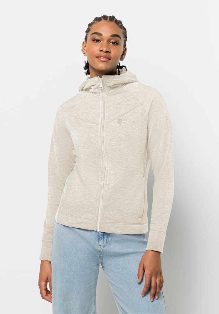 Jack Wolfskin Fleecejacke WALDSEE HOODED JKT W cotton-white