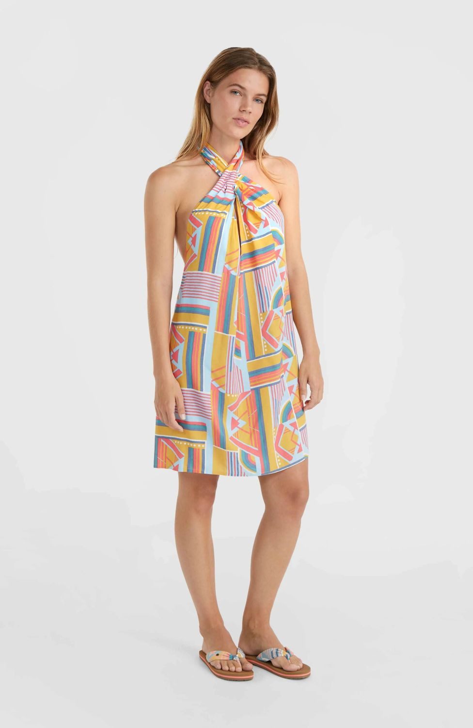 O'Neill Sommerkleid O'Neill Sommerkleid Naima Women of the Wave Yellow Art Geo