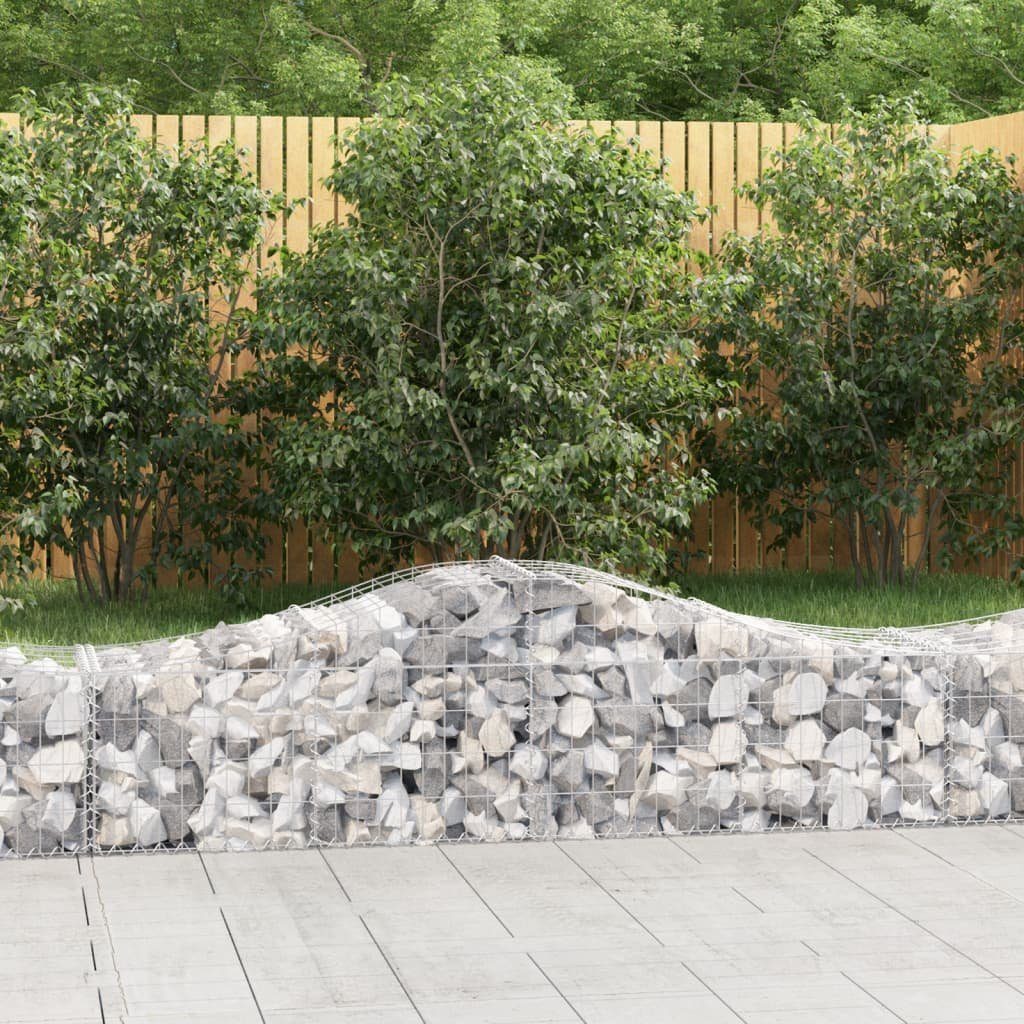 vidaXL Blumentopf Gabionen mit Hochbogen 10 Stk. 200x50x40/60 cm Verzinktes Eisen (10 St)