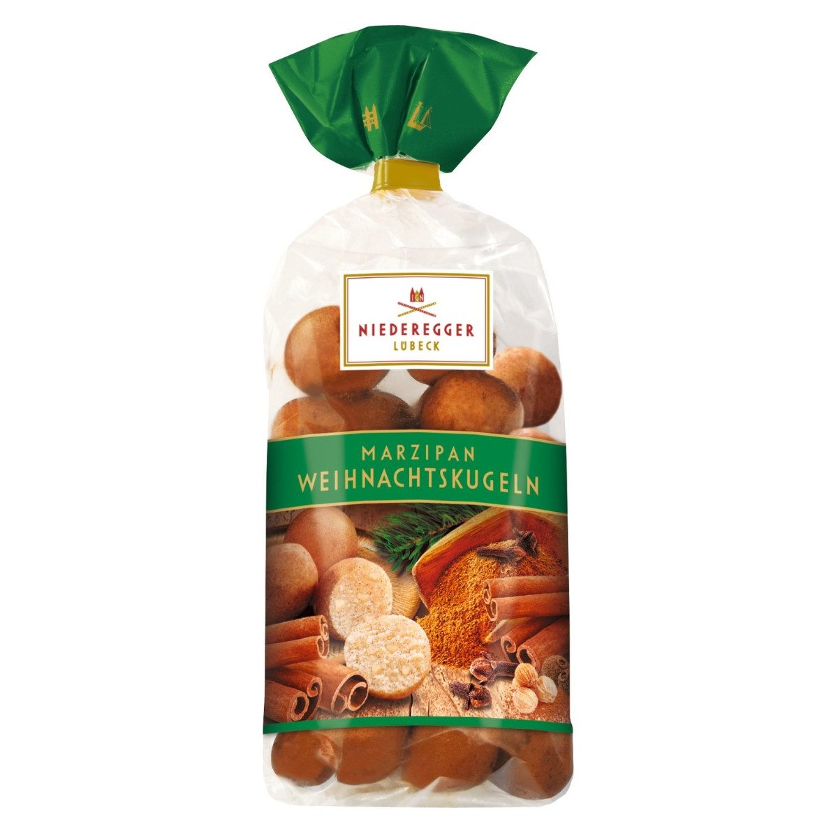 Niederegger Süßigkeit Marzipan Weihnachtskugeln, 150 g, Niederegger, 150 g, Im wiederverschließbarem Beutel