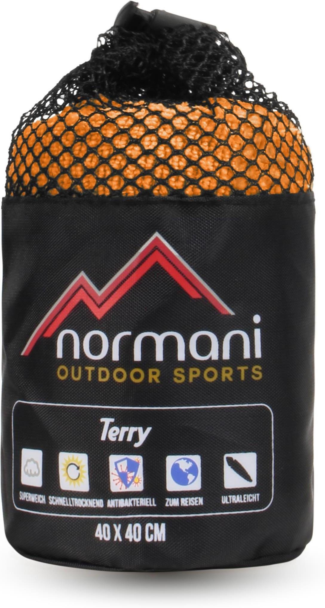 Orange 40x40 Reisehandtuch normani Terry, Polyester Mikrofaserhandtuch