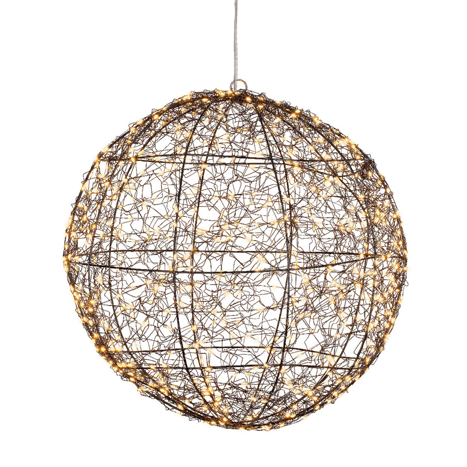 MARELIDA LED Kugelleuchte LED Drahtkugel Leuchtkugel 38cm 600LED Lichtkugel günstig online kaufen