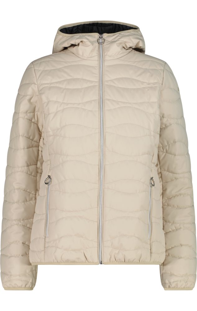 CMP Steppjacke WOMAN JACKET FIX HOOD mit Kapuze, sportlicher Stil, aus Polyester
