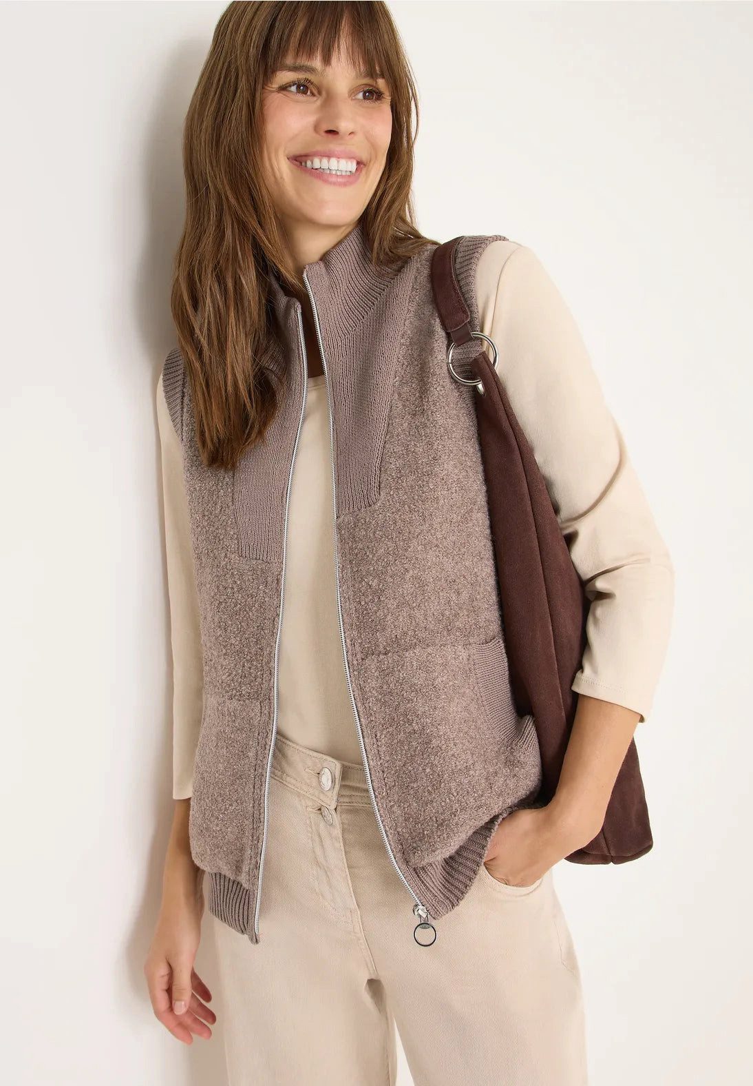 CECIL Strickweste Softe Bouclé Strickweste (1-tlg) günstig online kaufen