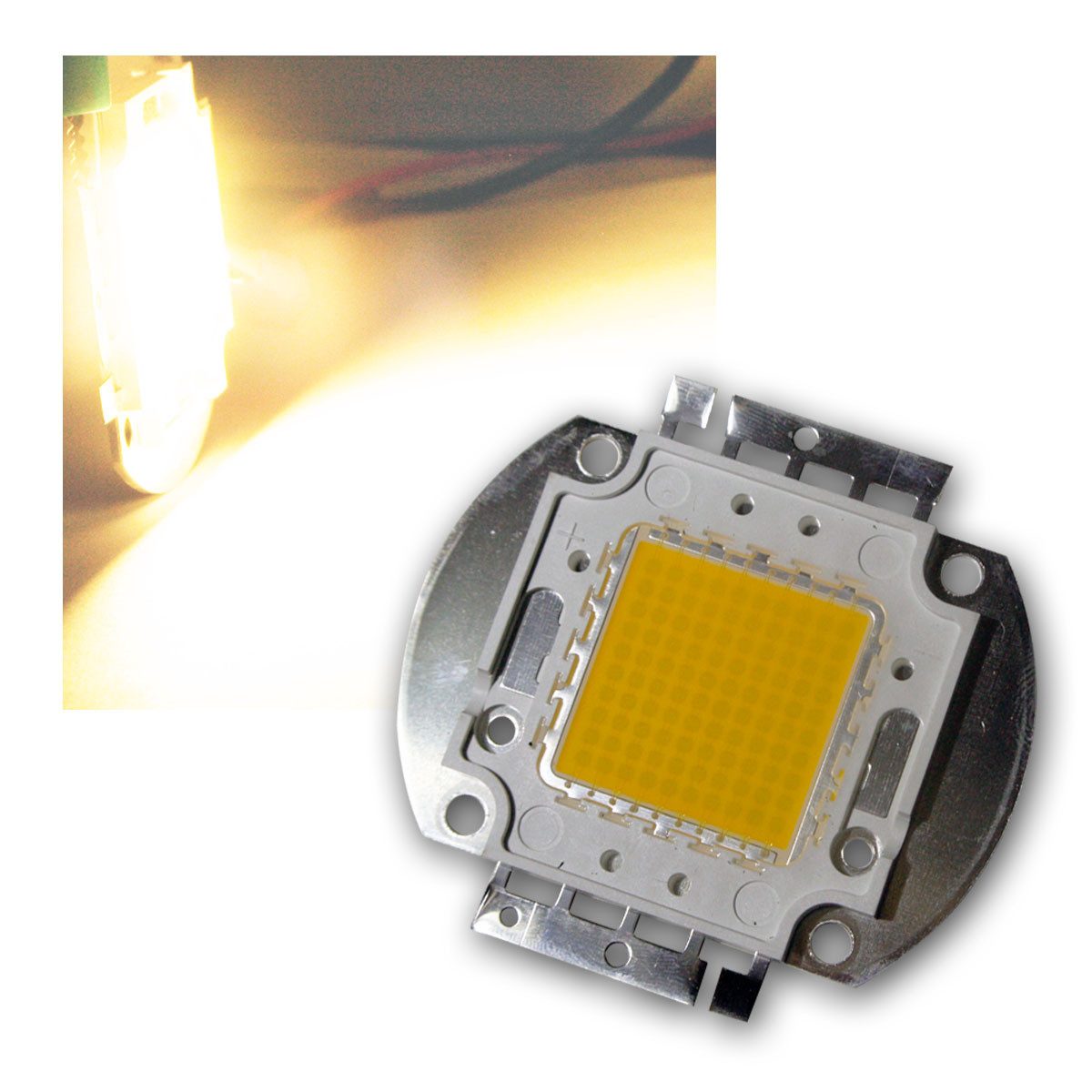world-trading-net Modellbausatz 5x LED Chip 100W Highpower warm-weiß SQUARE
