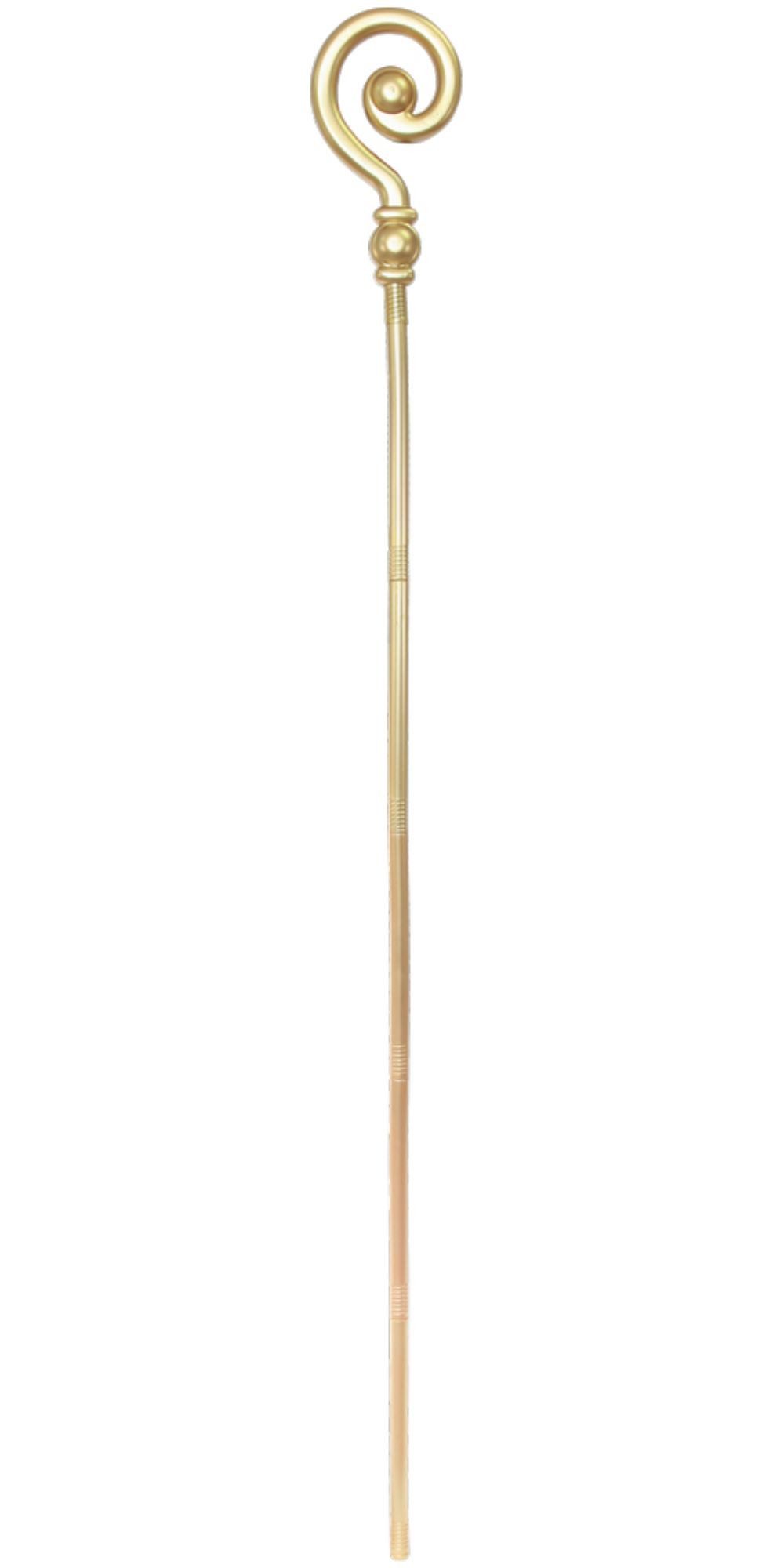 Funny Fashion Blaster Sankt Nikolausstab Bischofstab 155 cm, Gold