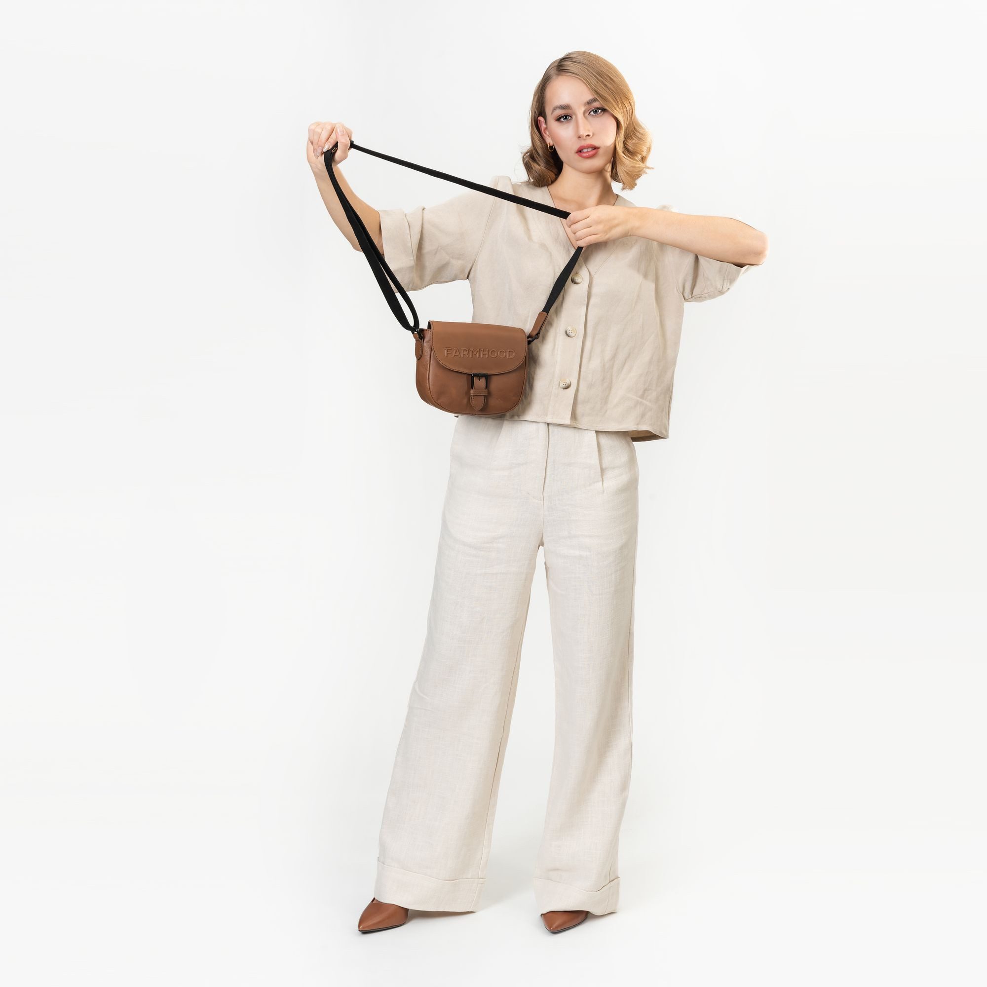 Farmhood Umhängetasche Nashville, Leder günstig online kaufen