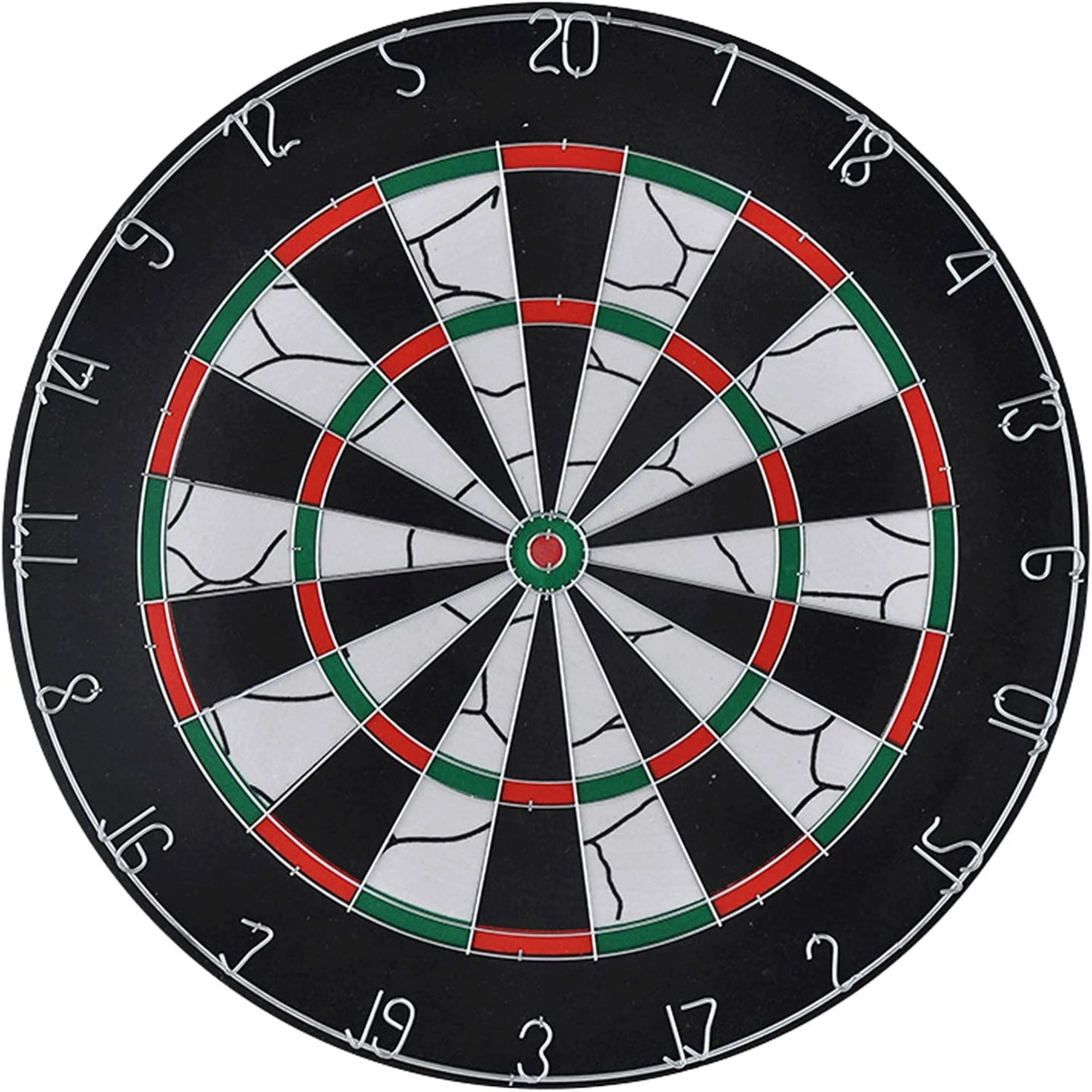 Sport-Knight® Dartscheibe Dartscheibe Deluxe, extra groß, beidseitig beflockt, Ring Zielscheibe, (Dartscheibe Set, Inklusive 6 Dartpfeilen)