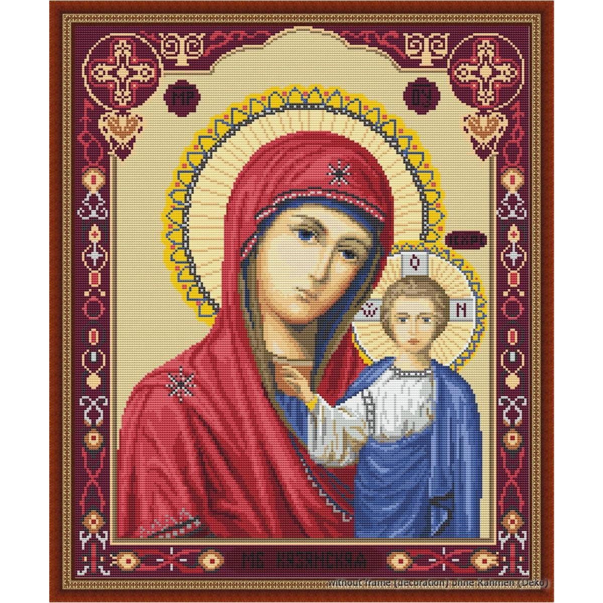 Luca-S Kreativset Luca-S Kreuzstich Set "Kasaner Gottesmutter", Zählmuster, 27,5x33,5cm, (embroidery kit by Marussia)