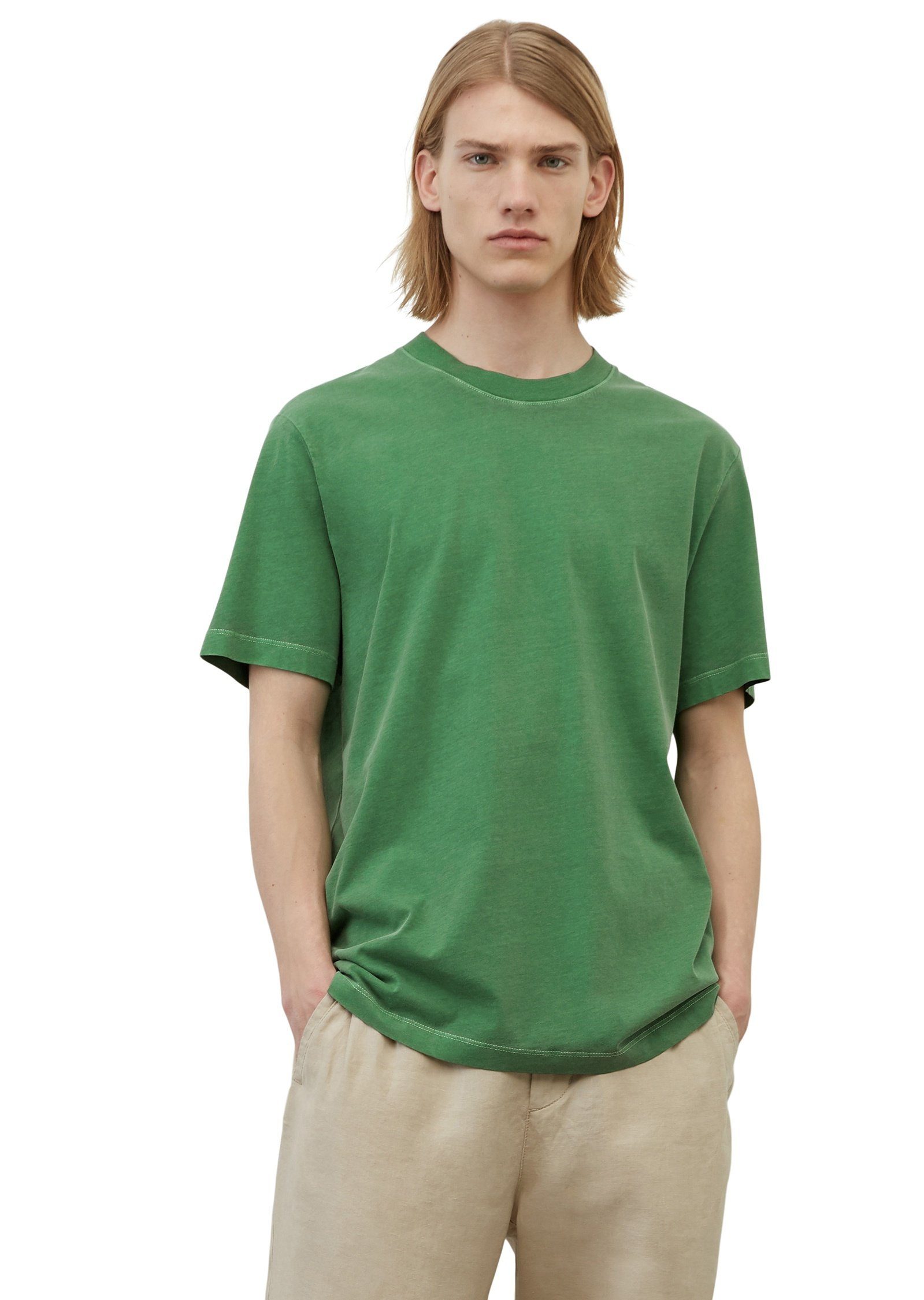 Marc O'Polo T-Shirt aus reiner Bio-Baumwolle hellgrün