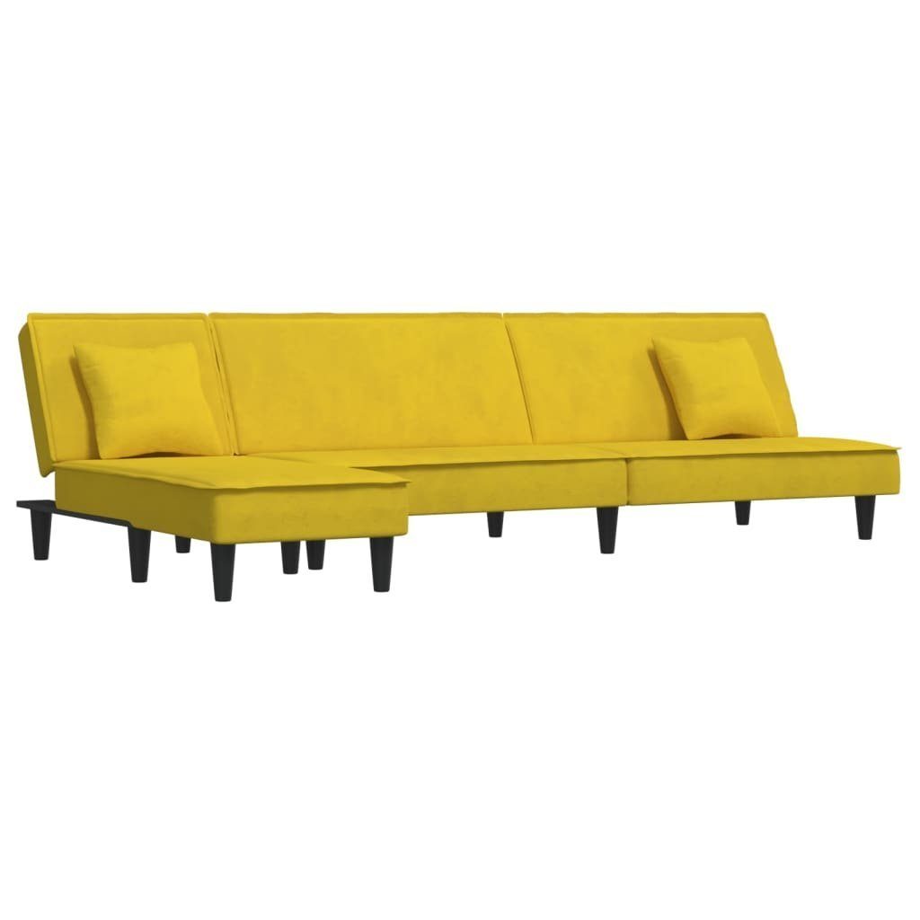 Sofa Gelb cm vidaXL 255x140x70 in Schlafsofa L-Form Samt