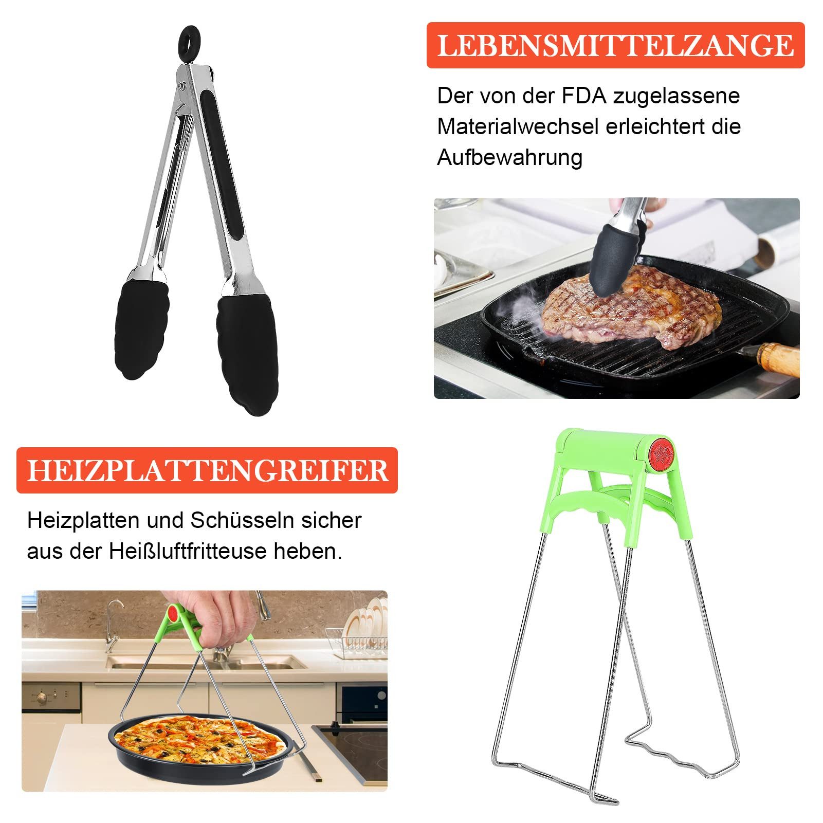Youyijia Küchenmaschinen Zubehör-Set 15STK Heißluftfritteuse Zubehör Set air Fryer Accessories Zubehörset