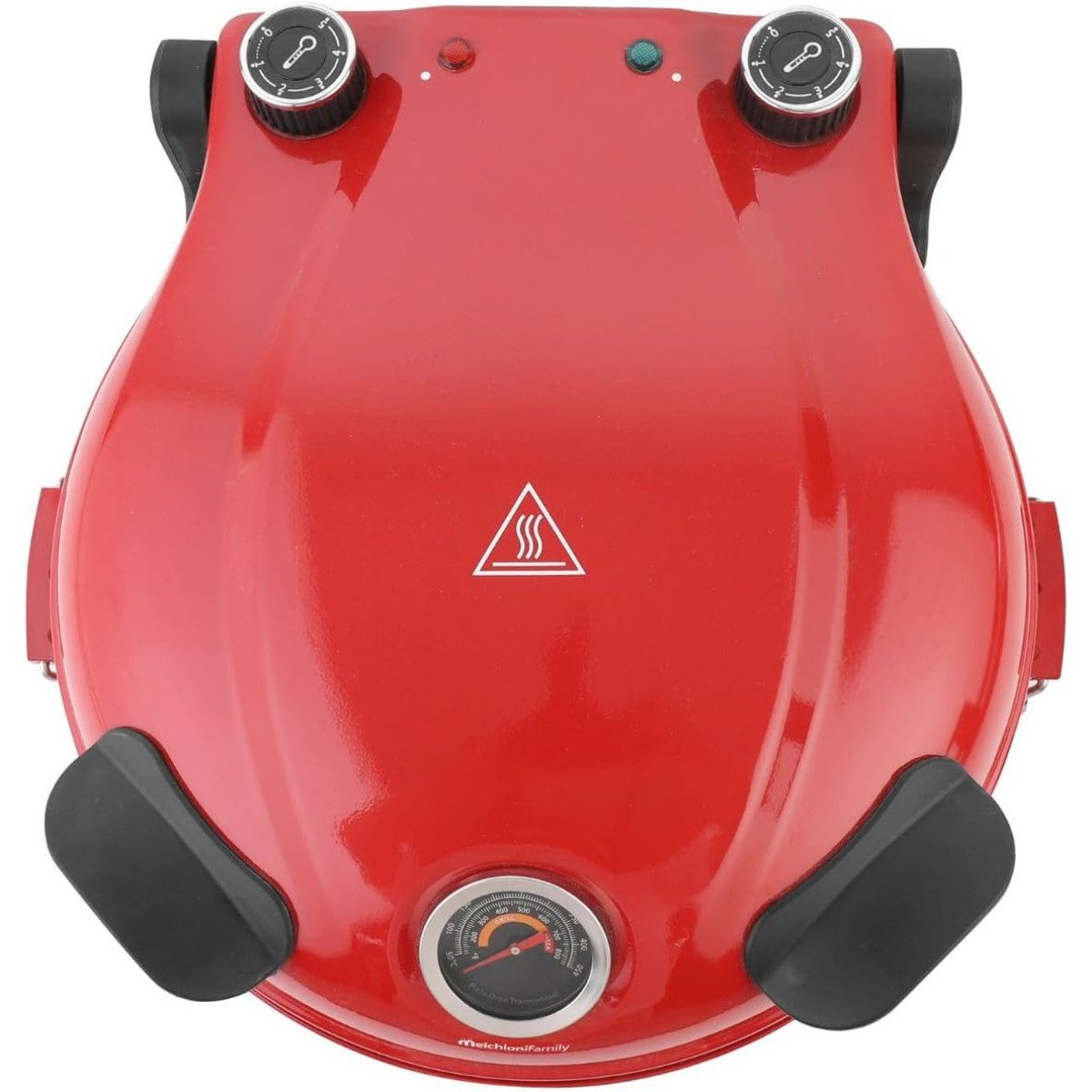 Melchioni Pizzaofen BELLA Napoli Plus,   Pizzaofen mit Schamottstein, Thermometer, Doppelheizung