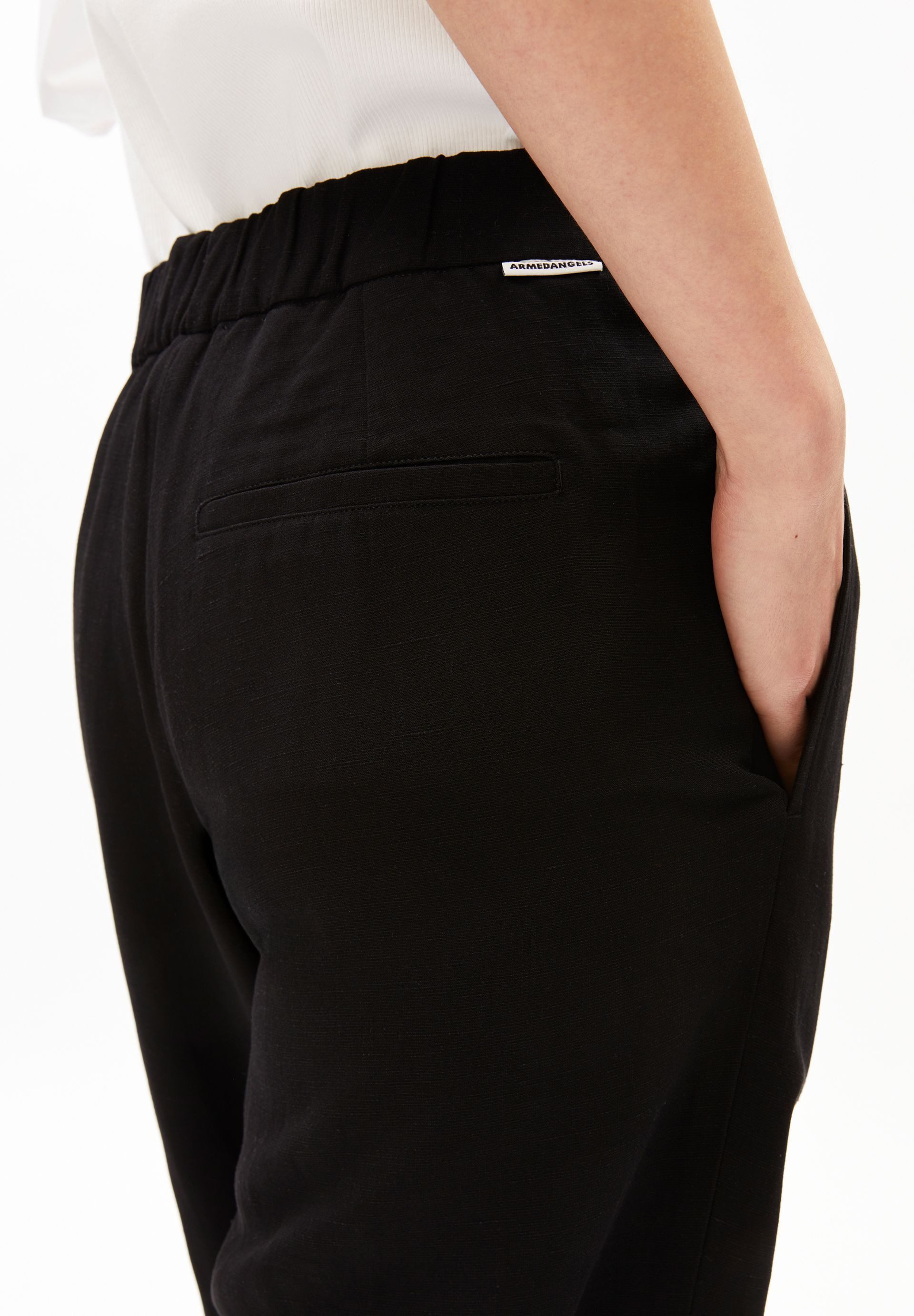 Armedangels Stoffhose LINO BLEND Leinen-Mix (Mid waist, Relaxed Fit)