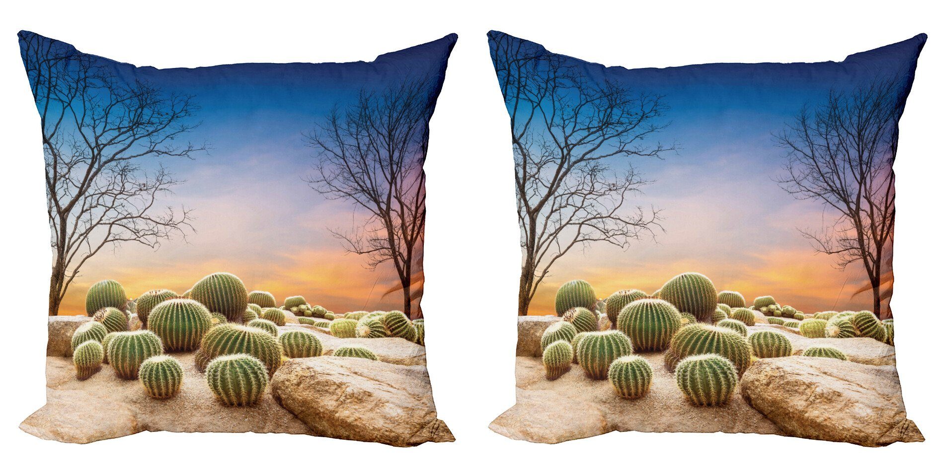 Kissenbezüge Modern Accent Doppelseitiger Digitaldruck, Abakuhaus (2 Stück), Mexiko Cactus Ball auf Berg