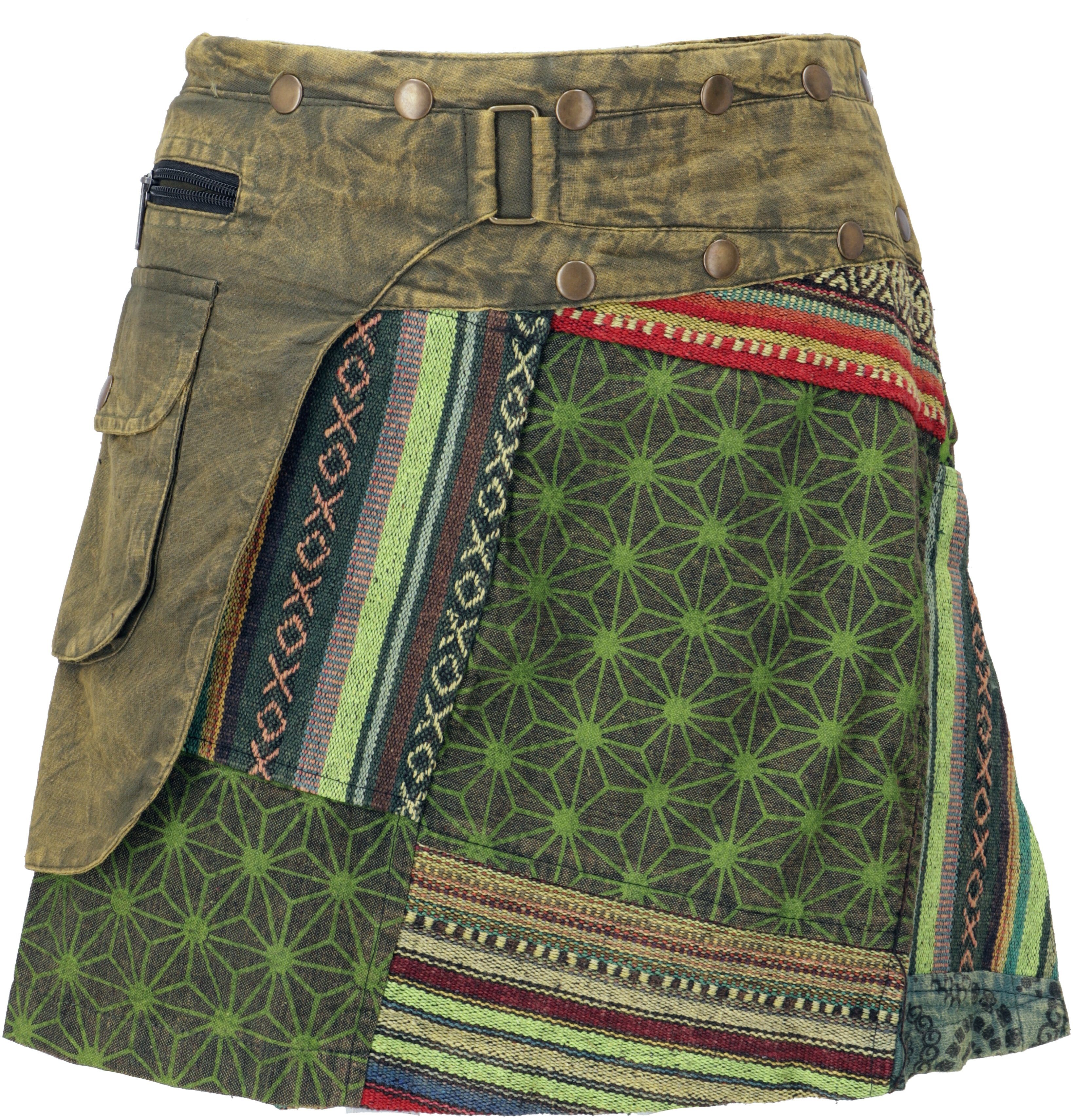 Guru-Shop Minirock Wickelrock, kurzer Rock, Cacheur, günstig online kaufen