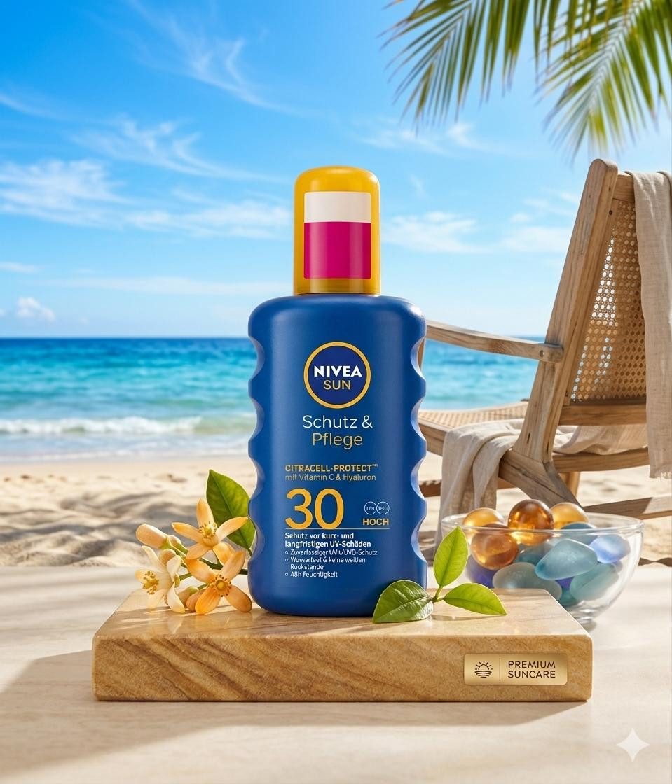 Nivea Sun Sonnenschutzcreme NIVEA SUN - Sonnenspray Schutz&Pflege LSF30 - 3er Angebot, 1-tlg.