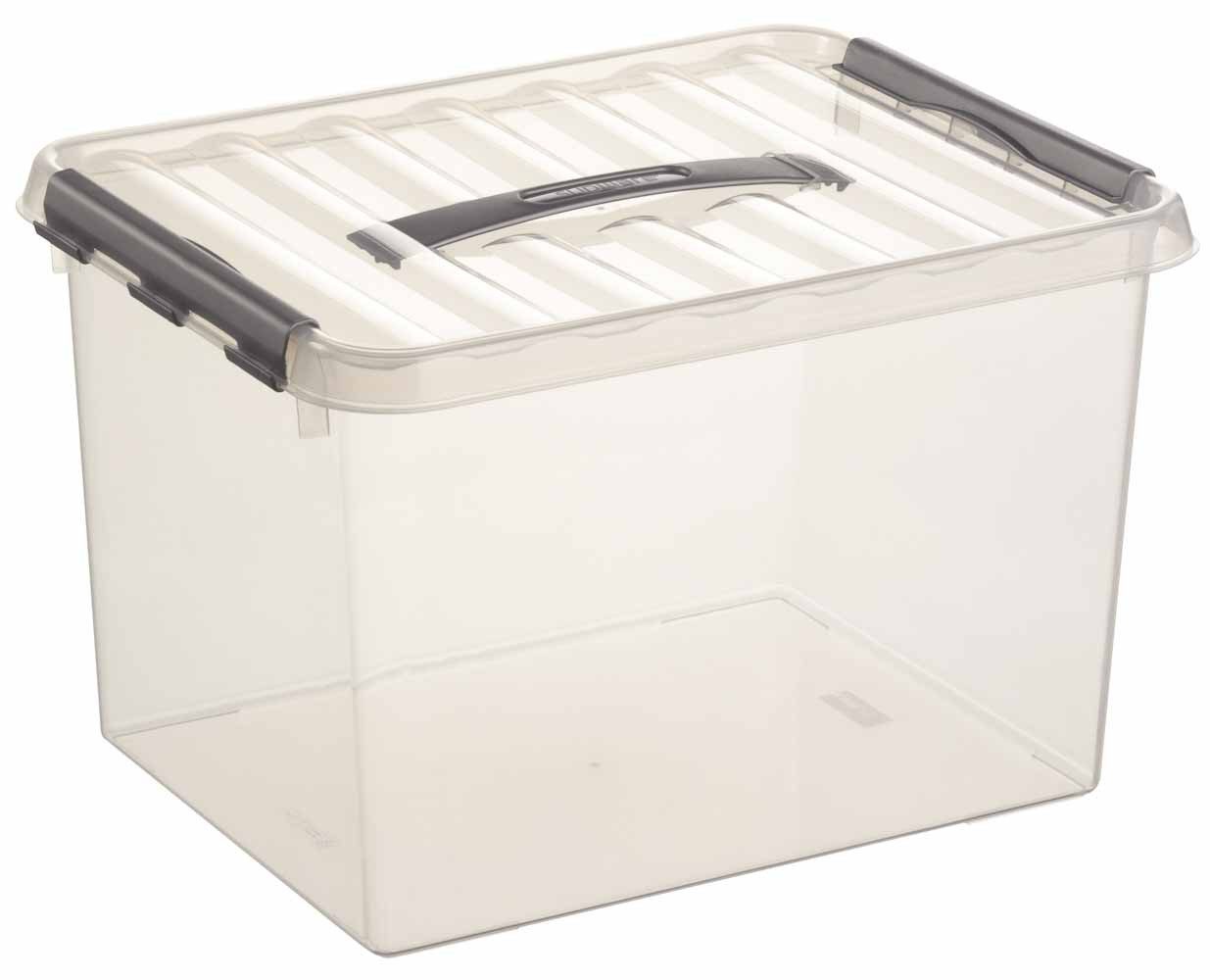 Sunware Aufbewahrungsbox Q-Line Box transparent 22 Ltr., Zur Aufbewahrung von Lebensmitteln geeignet