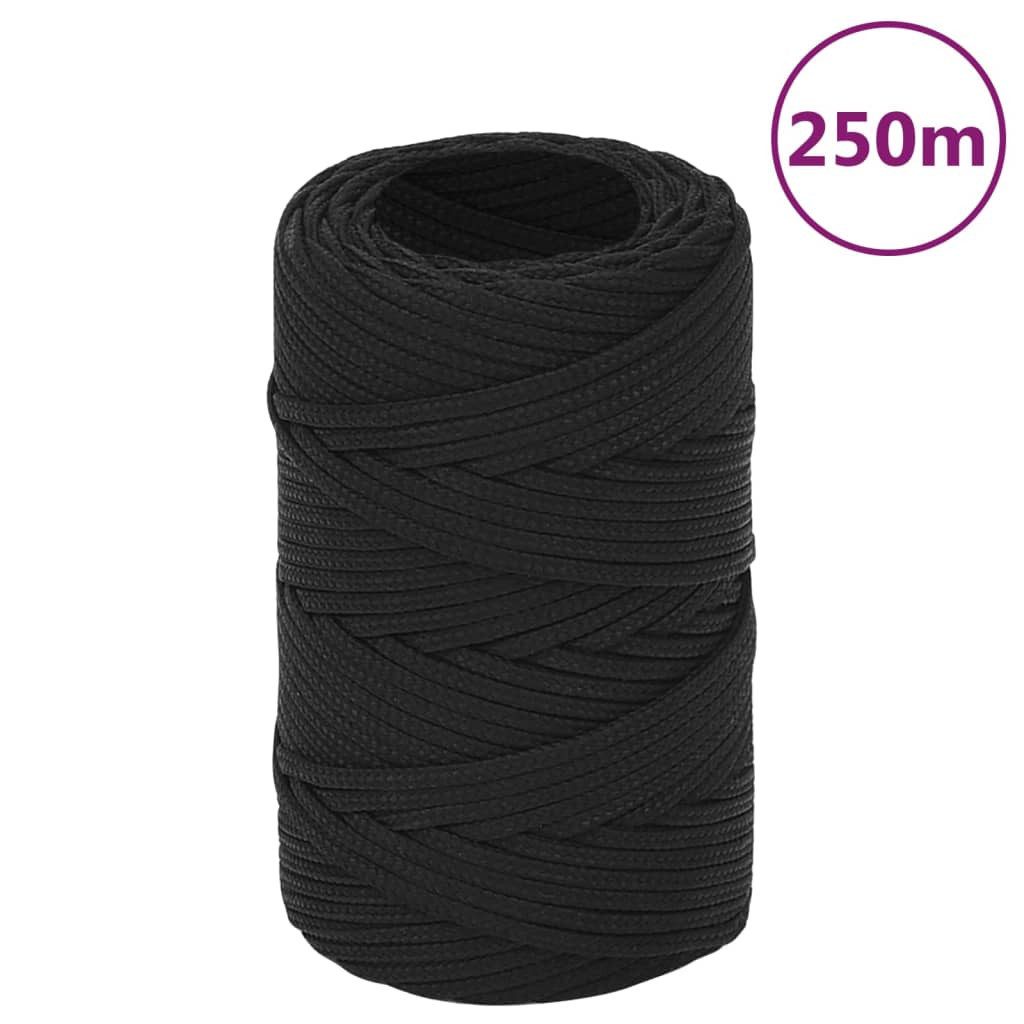 Thumbnail - vidaXL Seil, Bootsseil Schwarz 2 mm 250 m Polypropylen