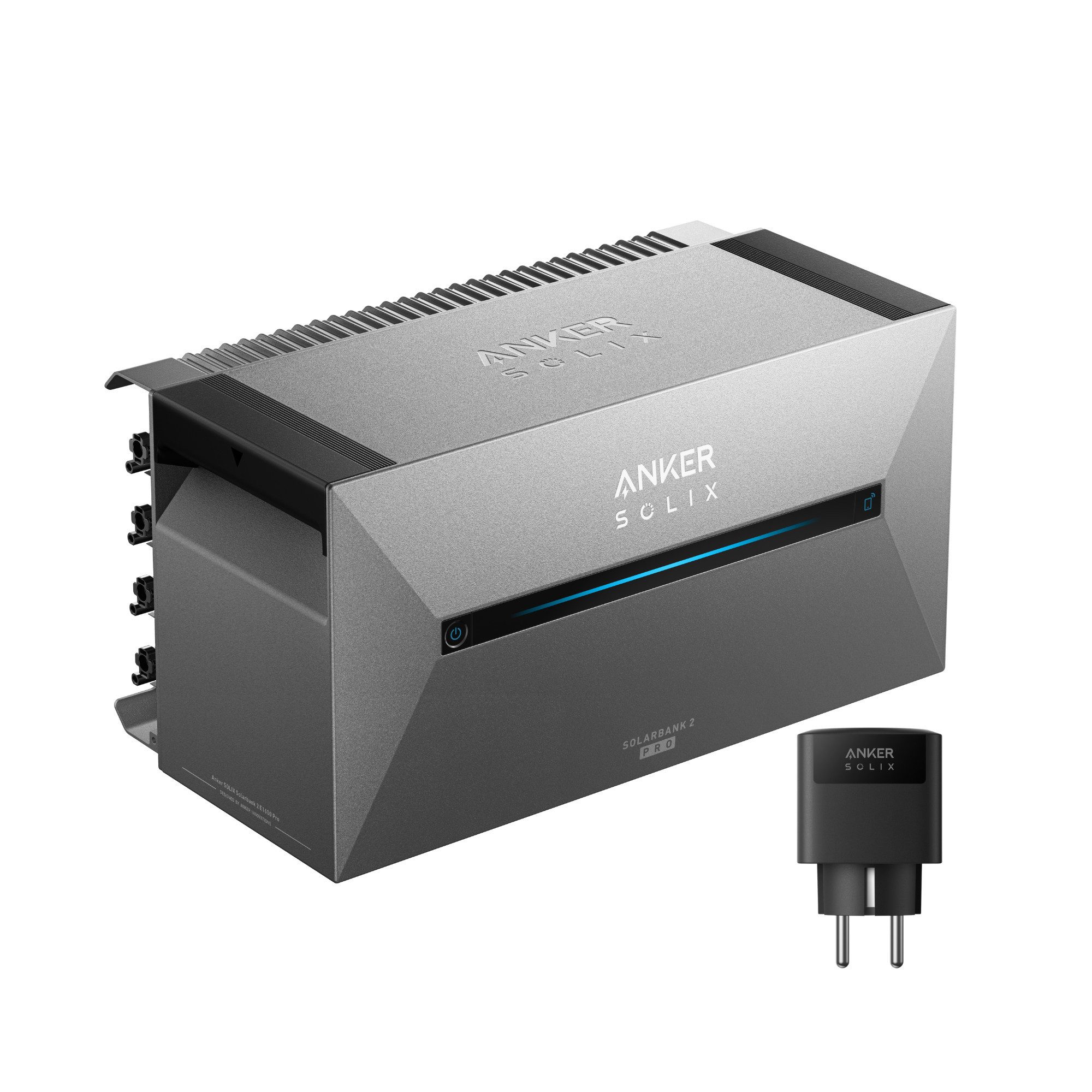 Anker Balkonkraftwerk Anker SOLIX E1600 PRO Solarspeicher für Balkonkraftwerk Solarbank, (Speicher mit integriertem Wechselrichter, All-in-One Stromspeicher), Einfache Installation, 0% MwSt.