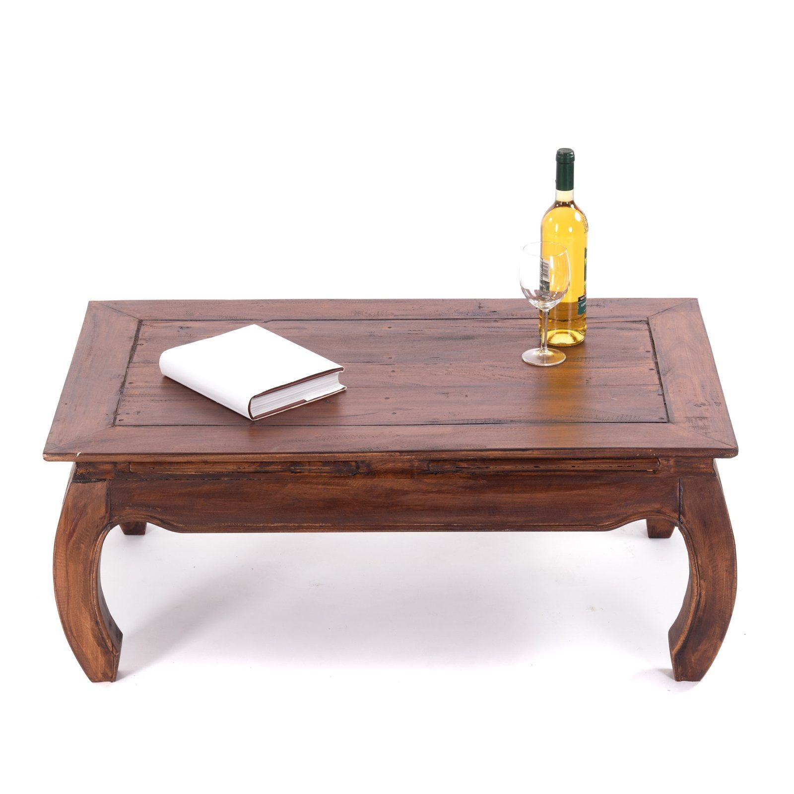 DESIGN DELIGHTS Couchtisch OPIUMTISCH "EAST", 100x60cm (BxT), Altholz massiv, Beistelltisch, 0