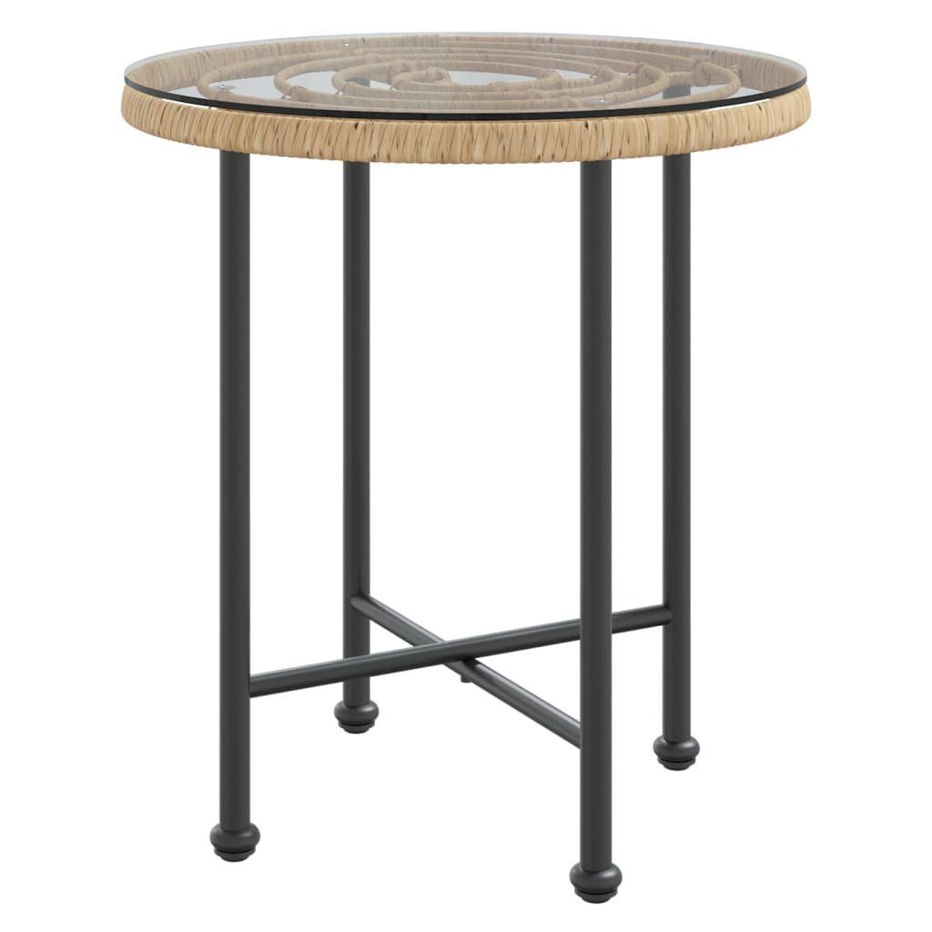vidaXL Gartentisch Esstisch Ø50 cm Hartglas und Stahl (1-St)