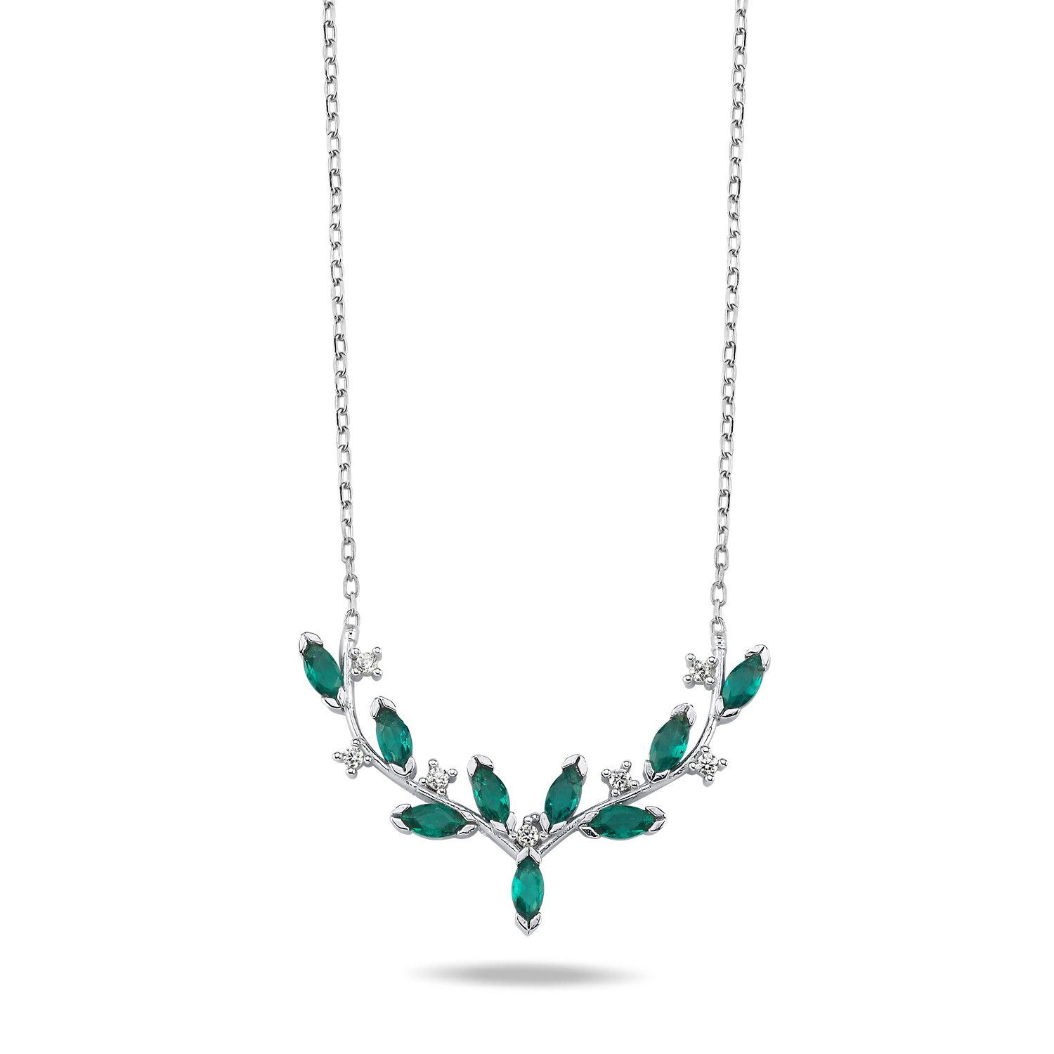 Nisan Kette und Anhänger Set, Silber Halskette, Elegantes Ranken-Design mit günstig online kaufen