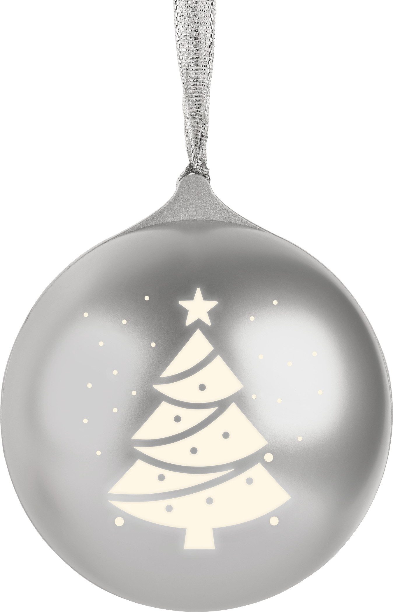 BigBen Bluetooth portabler Lautsprecher EPOK Weihnachtskugel siber AU390124 Bluetooth-Lautsprecher
