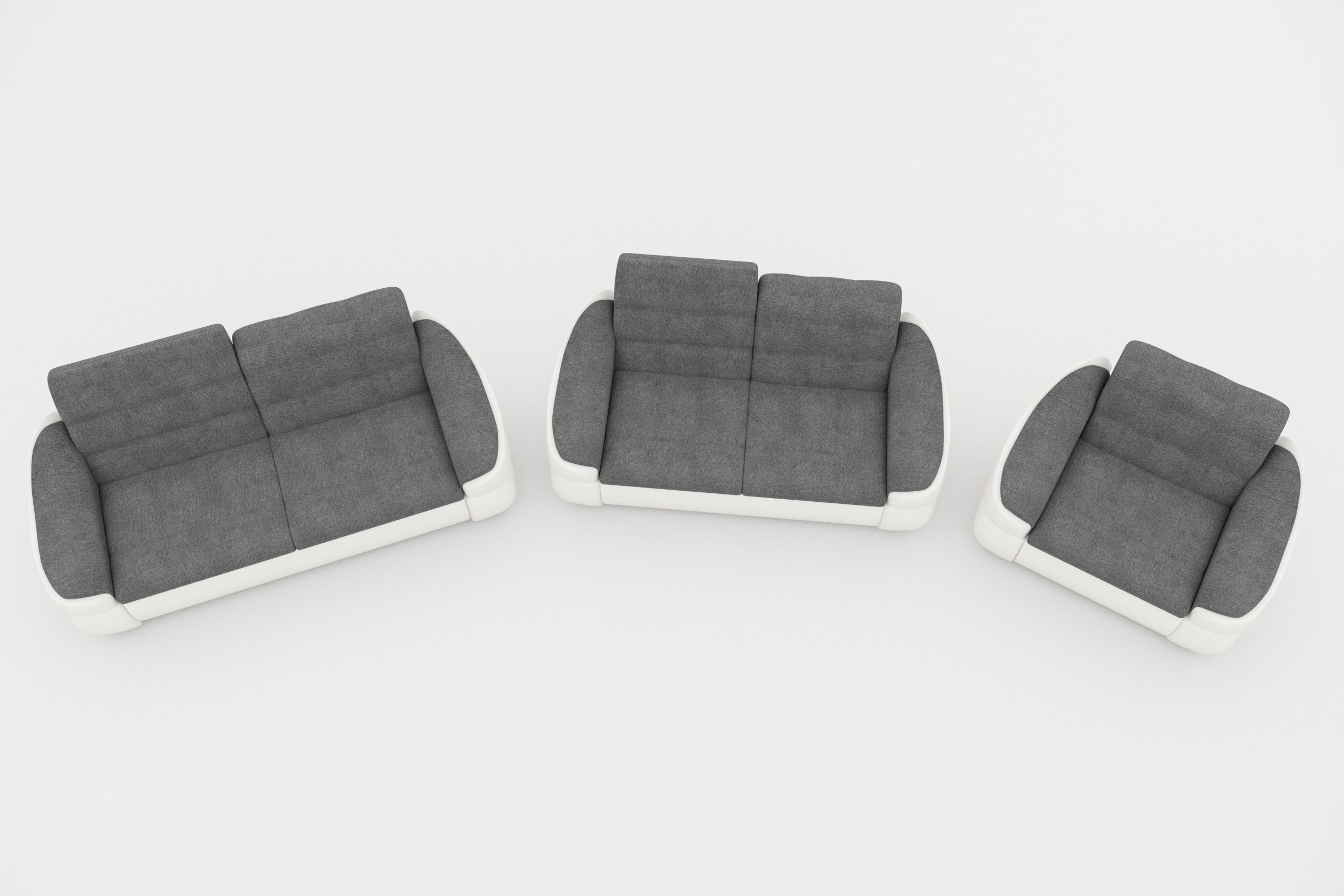 Stylefy Polstergarnitur Alisa, 2,5-Sitzer Europa in Sofa 2-Sitzer Modern made bestehend Sessel, und (Set aus Design, Sofa, (3-tlg)