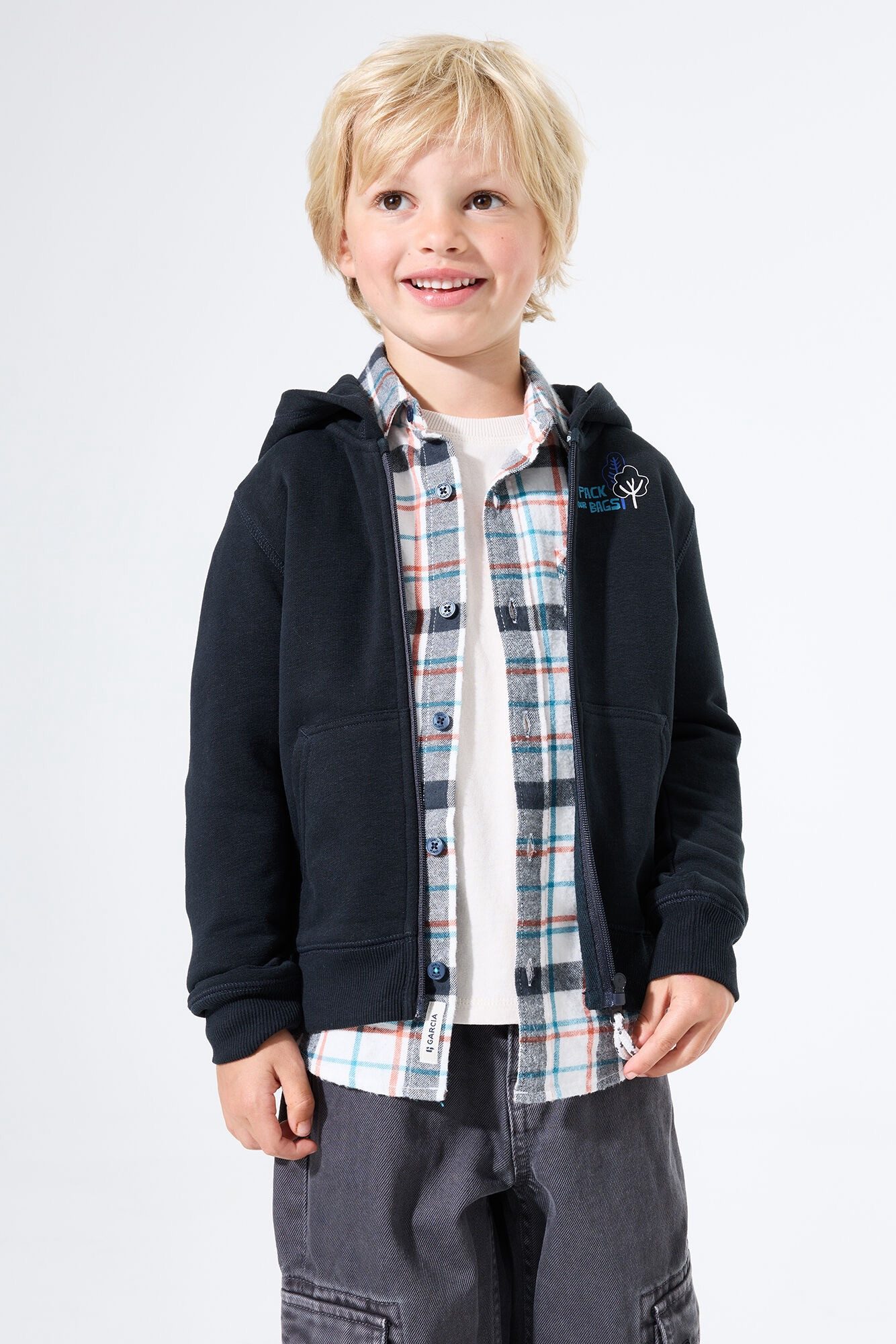 Garcia Kapuzensweatjacke Dunkelblaue Strickjacke (J55470-2884)