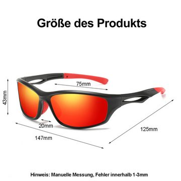 Rnemitery Sonnenbrille Sport Sonnenbrille Herren Polarisierte Fahrradbrille mit UV-400 Schutz