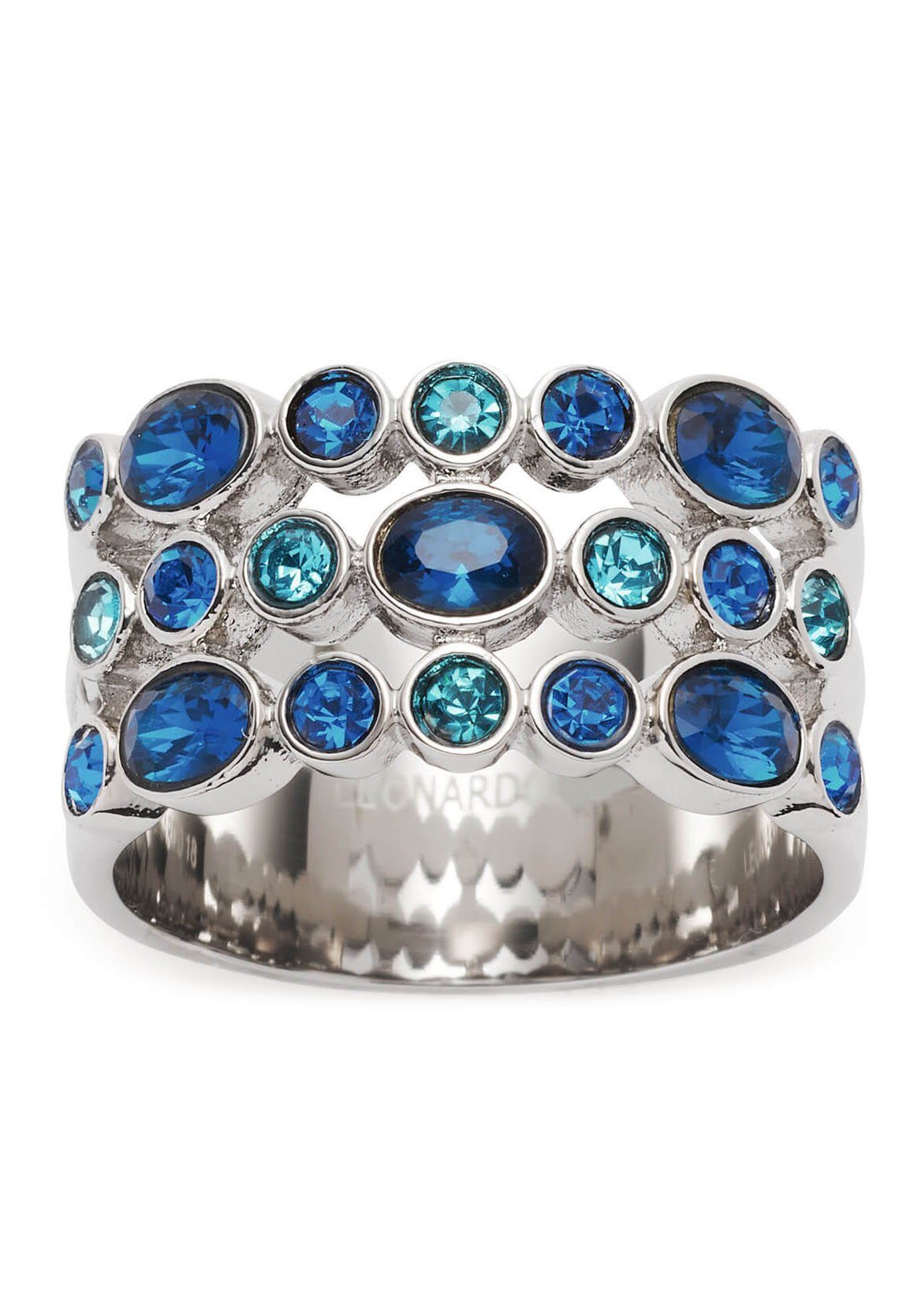 Damen Schmuck LEONARDO Fingerring Ring Arabella, 018385, 018386, 018387, 018388, mit Glasstein