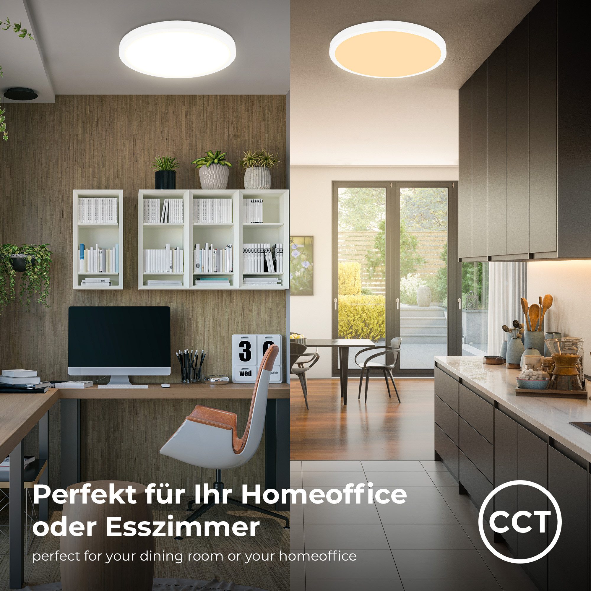 B.K.Licht LED Deckenleuchte WiFi CCT LED Deckenleuchte mit App-Steuerung, R günstig online kaufen