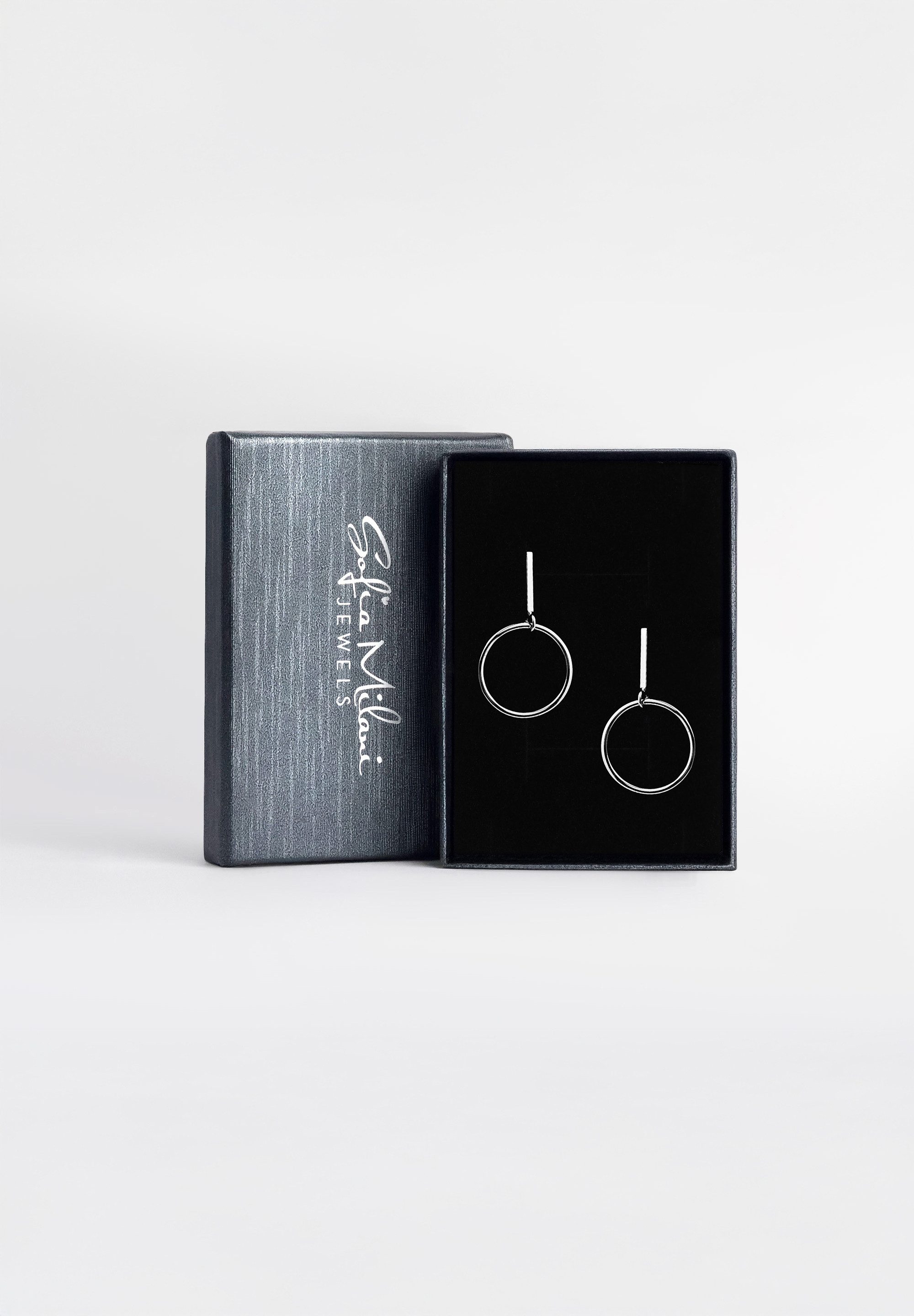 Sofia Milani Paar Ohrstecker Kreis, 925 Silber Damen Schmuck - E0521