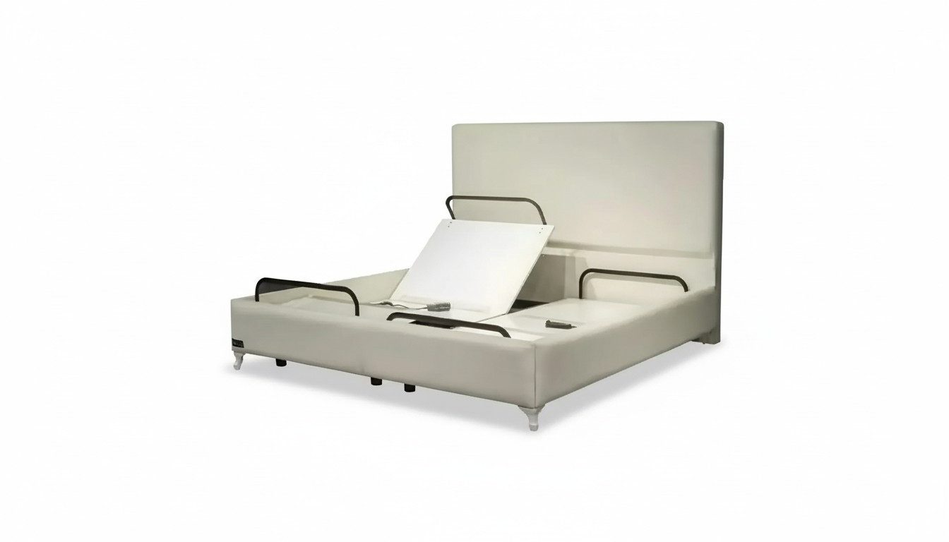 Xlmoebel Polsterbett Elegantes Doppelbett aus Holz mit gepolstertem Kopfteil (Bett, 2-tlg., Bett + Matratze), Hergestellt in Europa