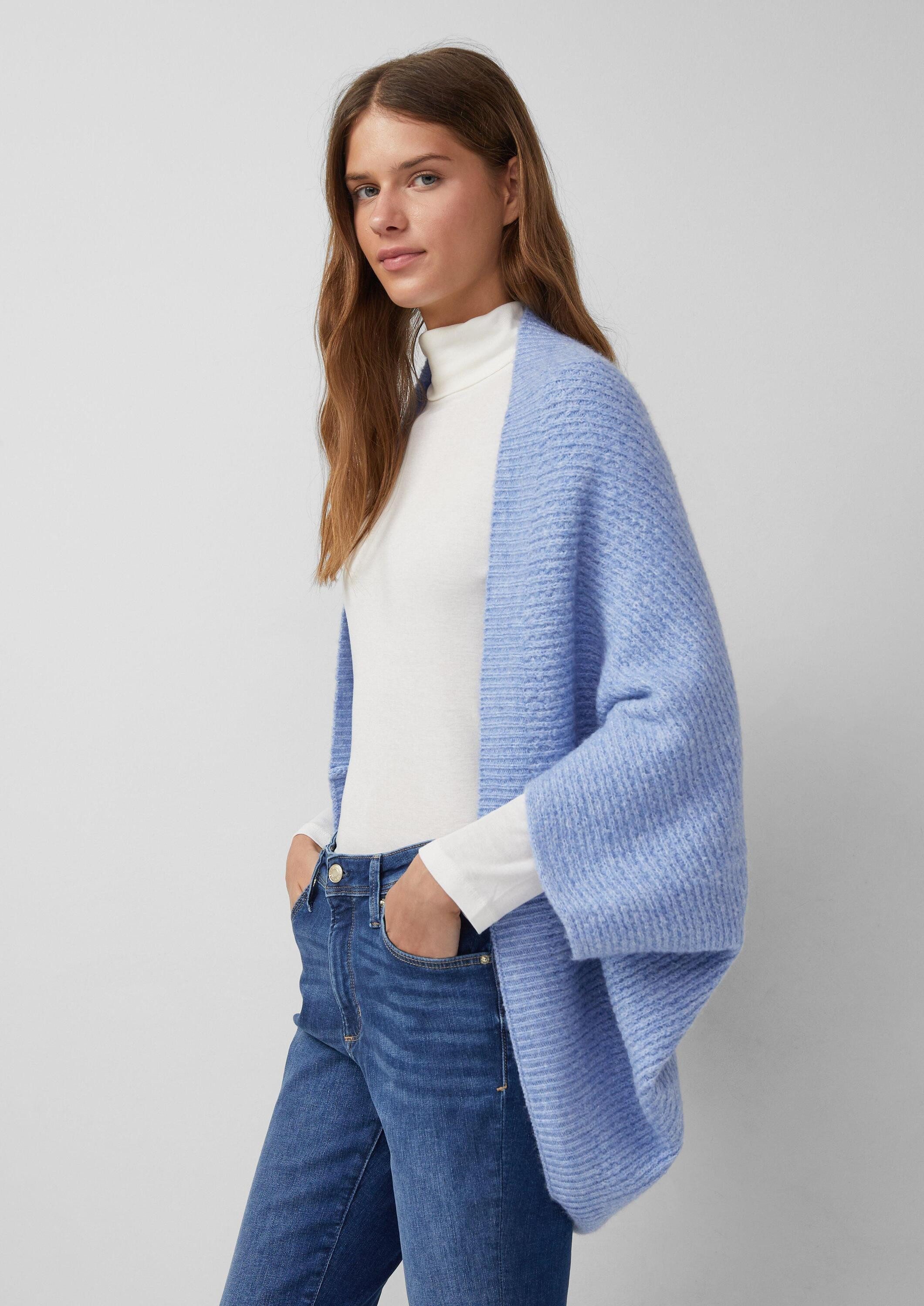 s.Oliver Poncho Indoor-Poncho O-Shape-Poncho aus Wollmix günstig online kaufen