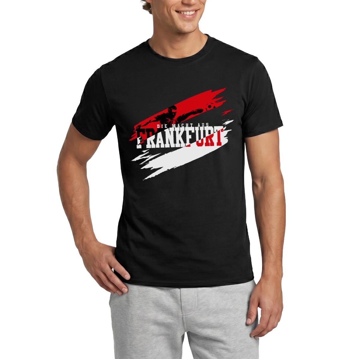 T-Shirt Die Macht Aus Frankfurt Fußball Fan Männer T-Shirt