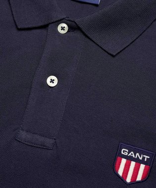 Gant Poloshirt Polohemd Poloshirt Retro Shield Pique Logo Hemd T-shirt Top