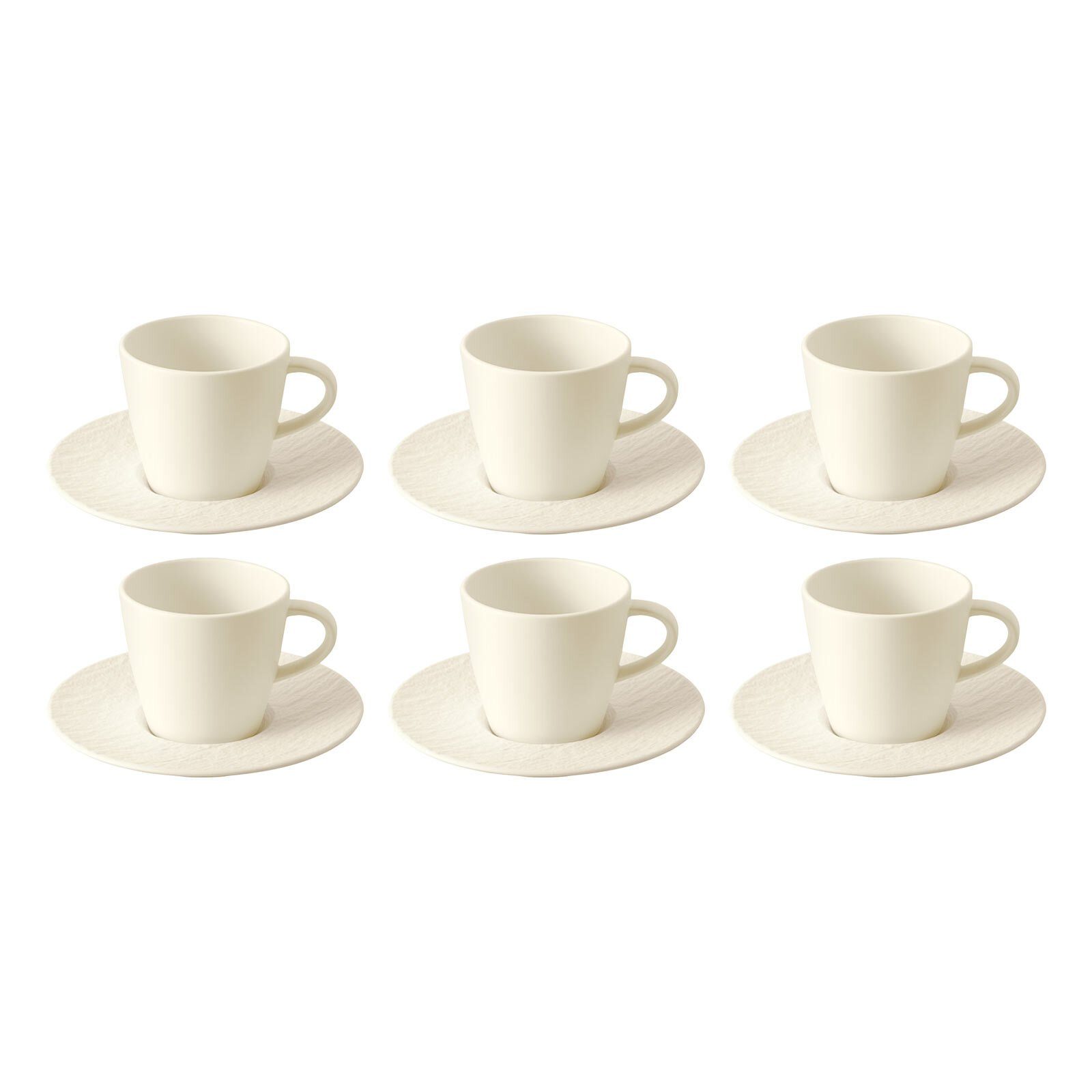 Villeroy & Boch Tasse Manufacture Rock Kaffee Set 150 ml 12-tlg., 6-tlg., Porzellan