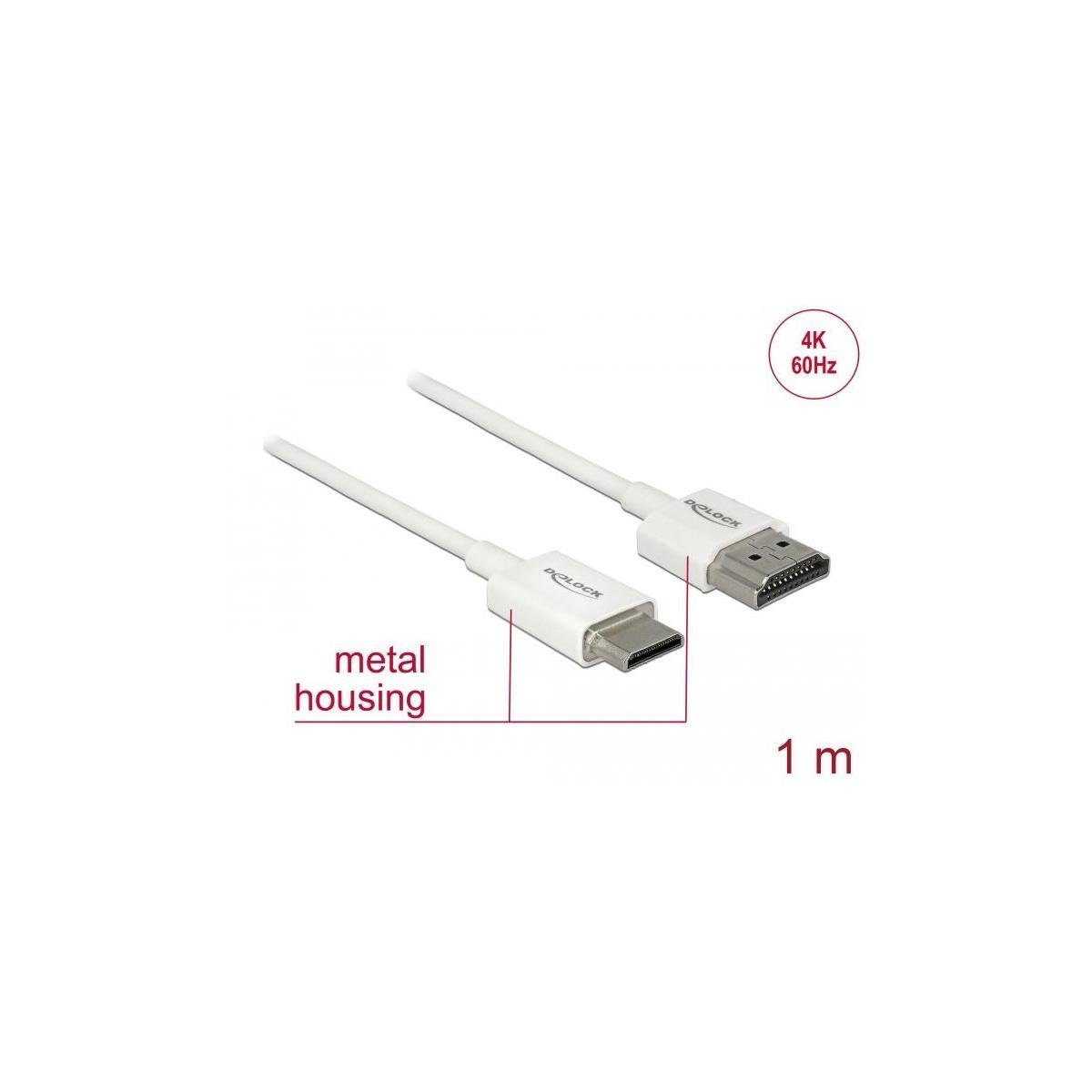 Delock Kabel High Speed HDMI (100,00 HDMI-A, mit - Ethernet HDMI Computer-Kabel, Stecker>HDMI... HDMI-A cm)