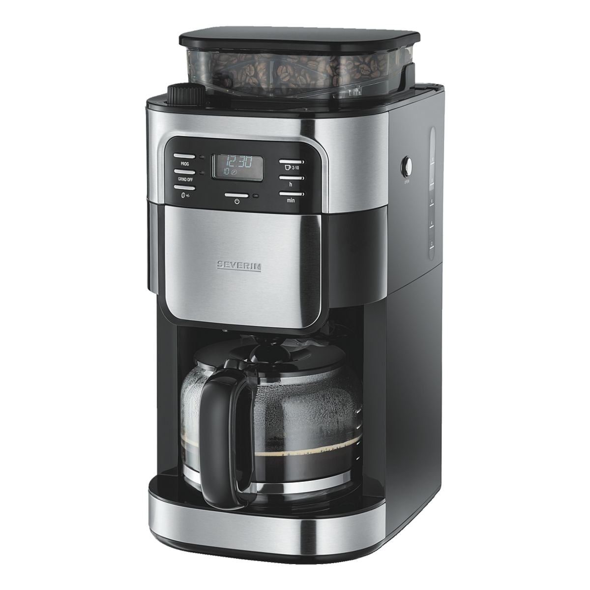 Severin Kaffeemaschine mit Mahlwerk KA 4810, mit Glaskanne, bis 10 Tassen, 1000 Watt | Filterkaffeemaschinen