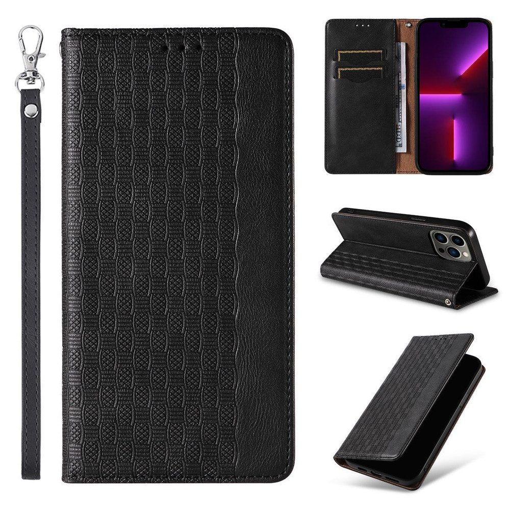 Hurtel Handyhülle Klapptasche Schutzhülle Kartenfach 6,1 Zoll, Magnetverschluss, Kartenfächer, Standfunktion
