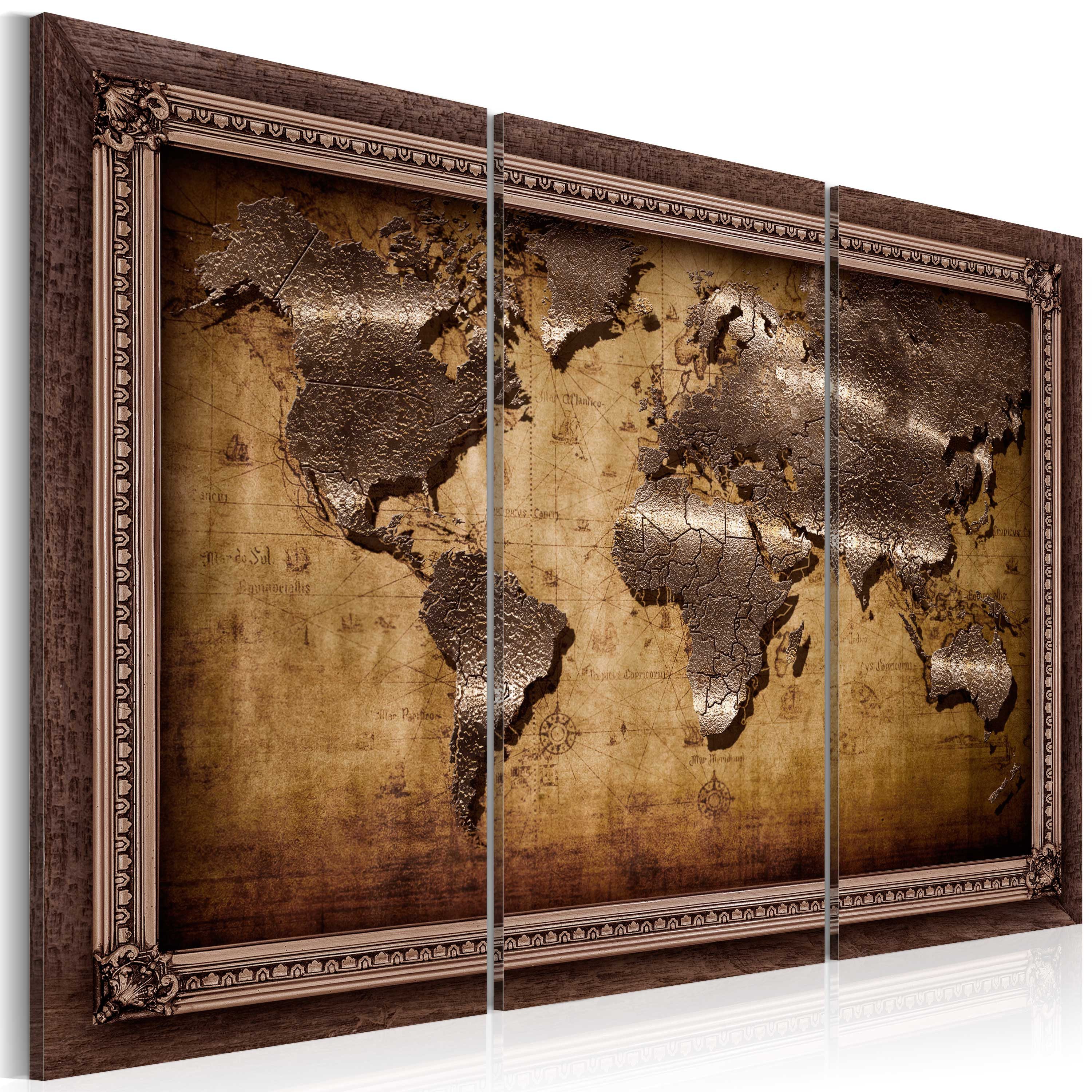 Artgeist Wandbild The Map in a Frame