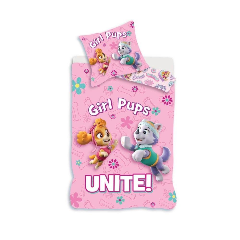 PAW PATROL Bettwäsche PAW Patrol Baby Bettwäsche 140x200 Motiv "Pups Unite!", 100% Baumwolle