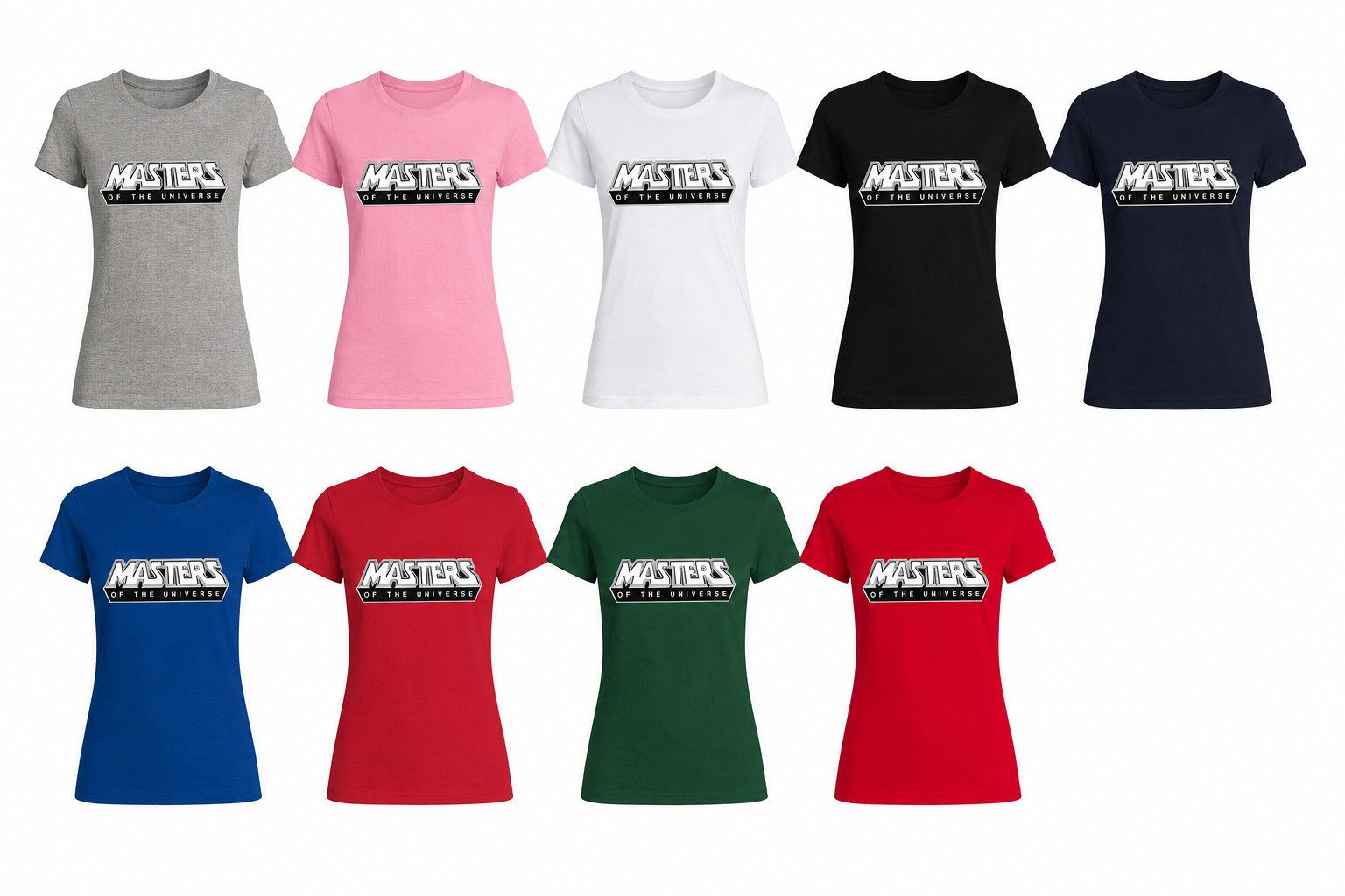 T-Shirt MOTU Damen T Shirt Retro Logo Print Rundhals Baumwolle