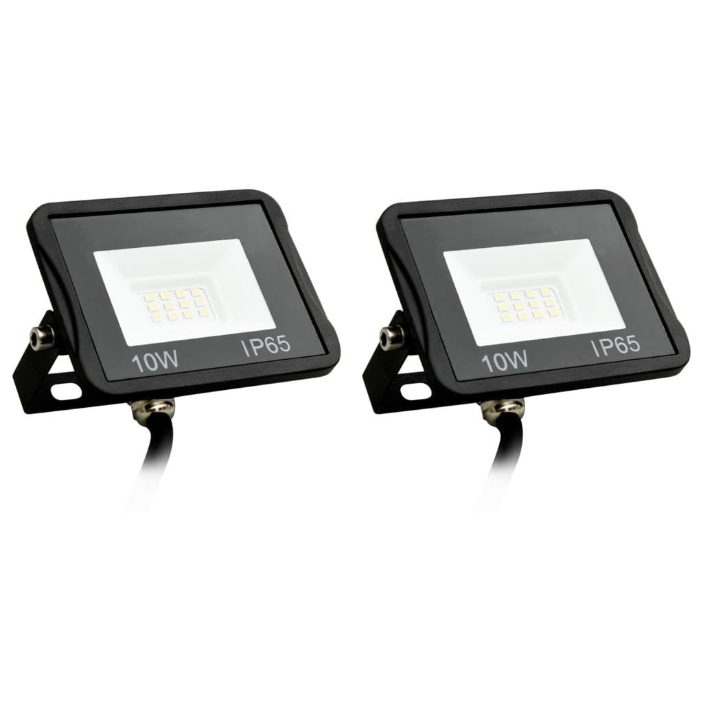 vidaXL Flutlichtstrahler LED-Fluter 2 Stk. 10W Kaltweiß