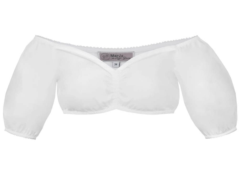 MarJo Dirndlbluse Dirndlbluse Tacherting weiß