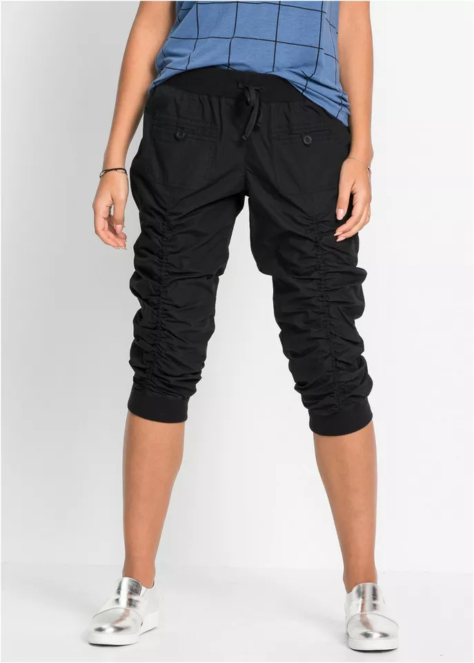 bonprix 3/4-Hose aus Baumwolle, mit elastischen Rippbündchen, Regular Fit
