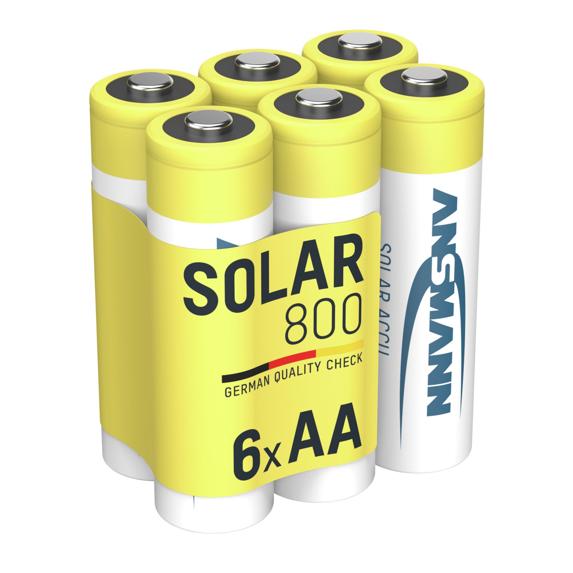ANSMANN AG Akku AA Mignon 800mAh 1,2V NiMH für Solarlampen 6 Stk. wiederaufladbar Akku 800 mAh (1.2 V)